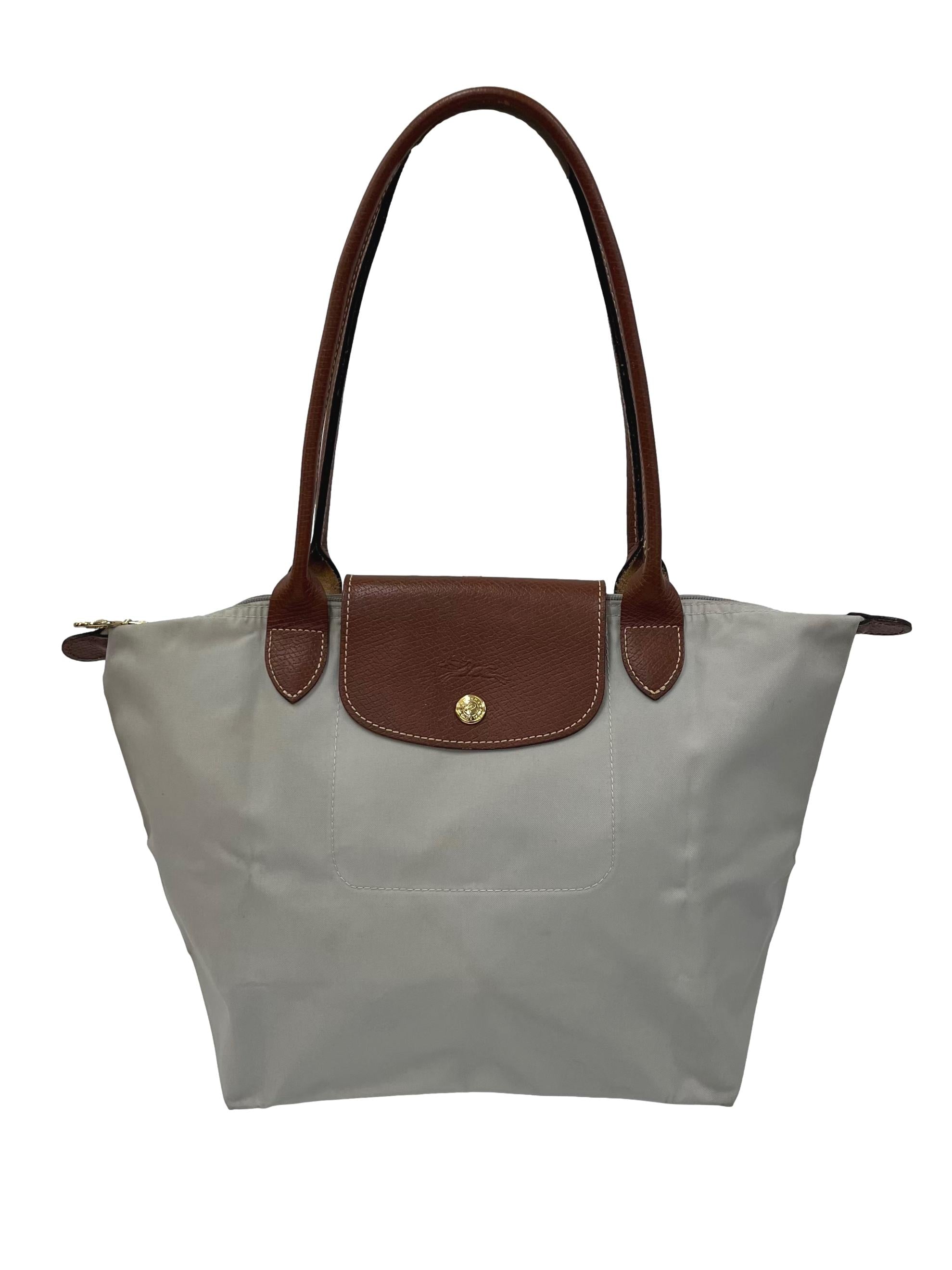 Grey Small Le Pliage Club Shoulder Bag