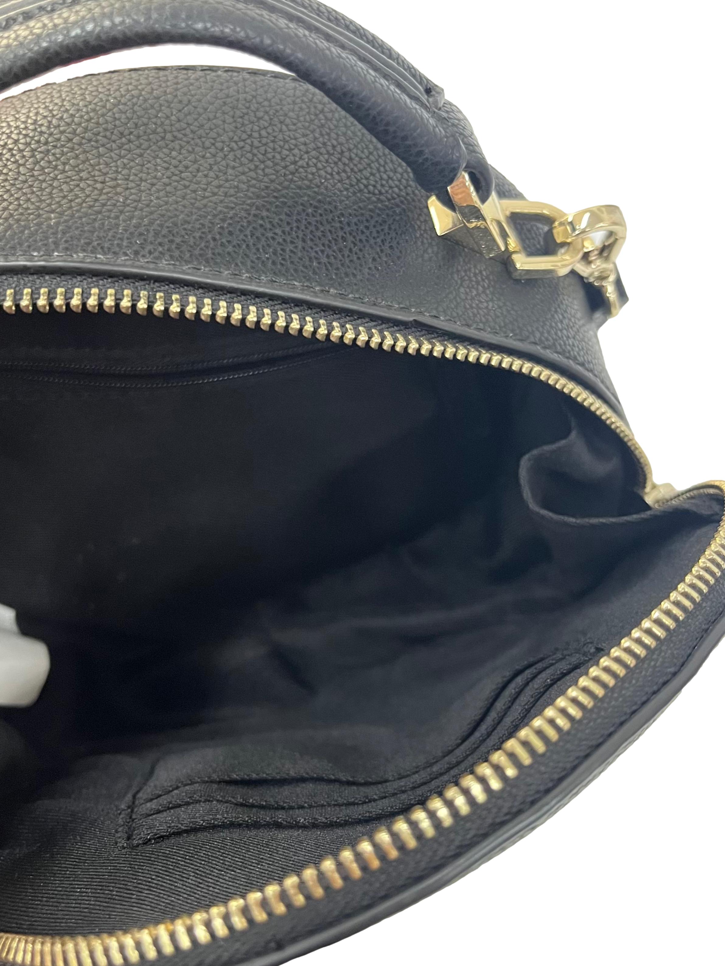 Black Leather Chica Crossbody Bag