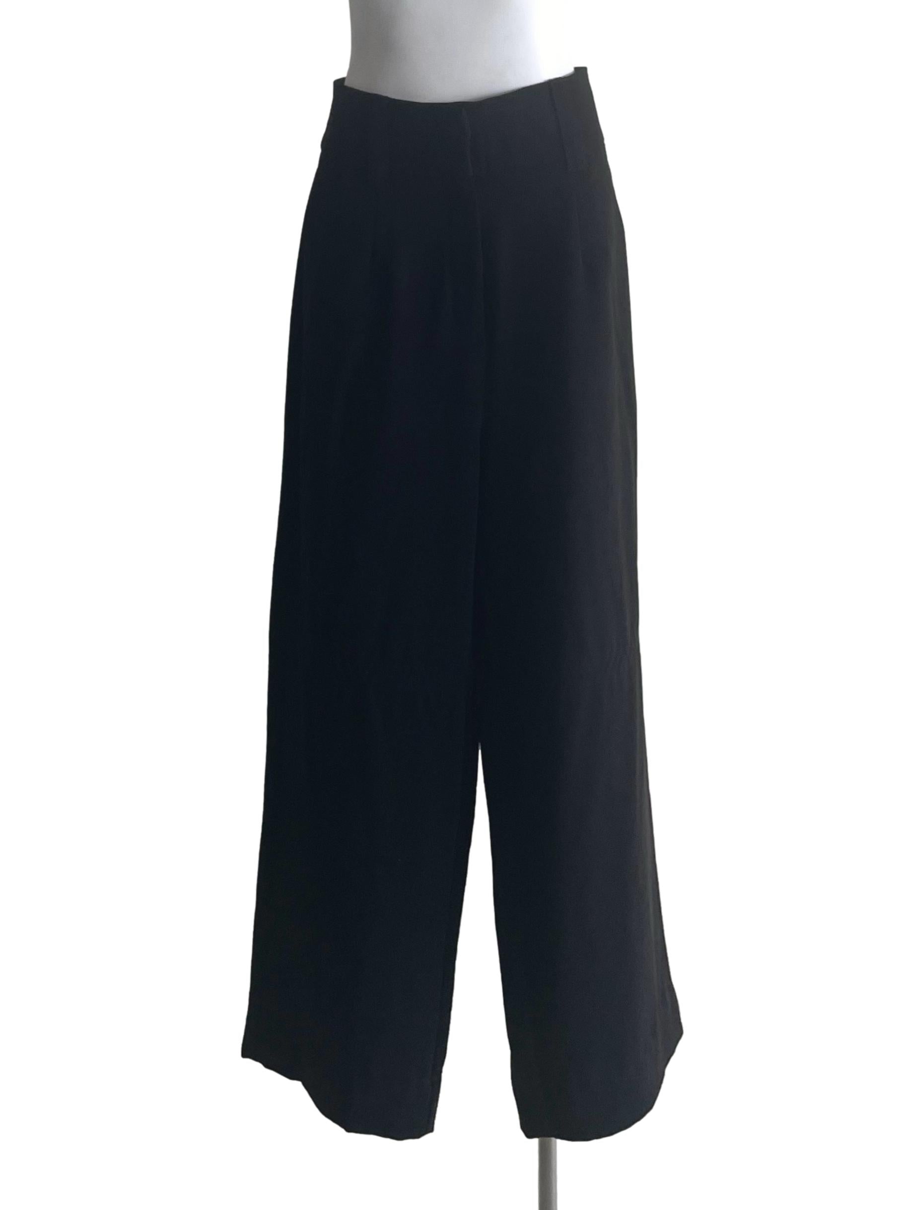 Black Split Waist Baggy Pants LB