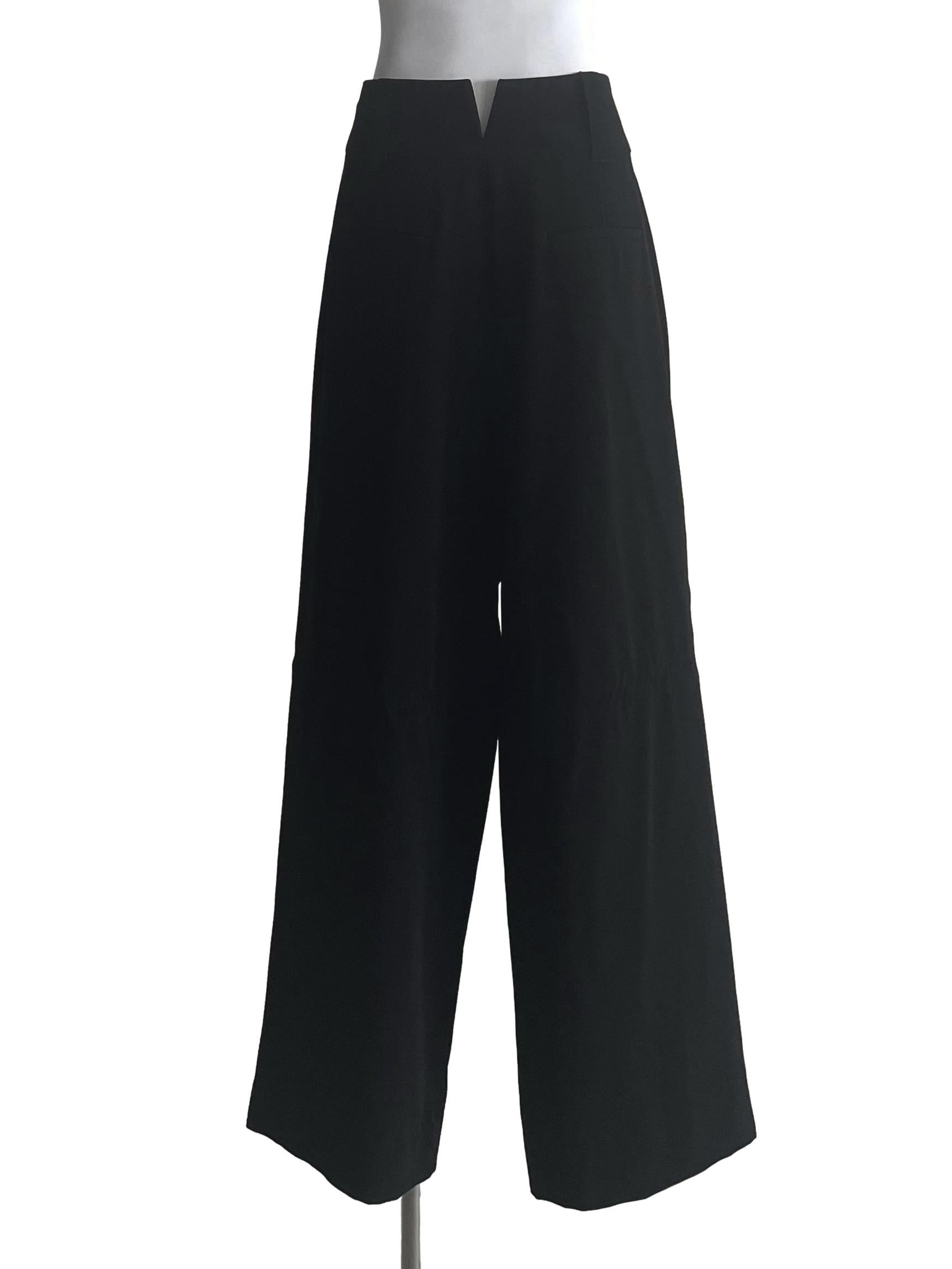 Black Split Waist Baggy Pants LB
