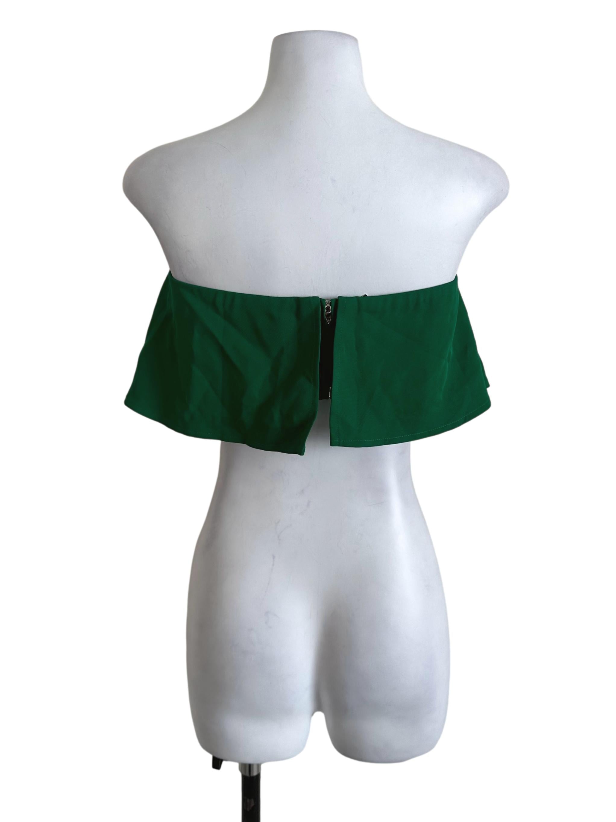 Forest Green Plain Tube Top YHF