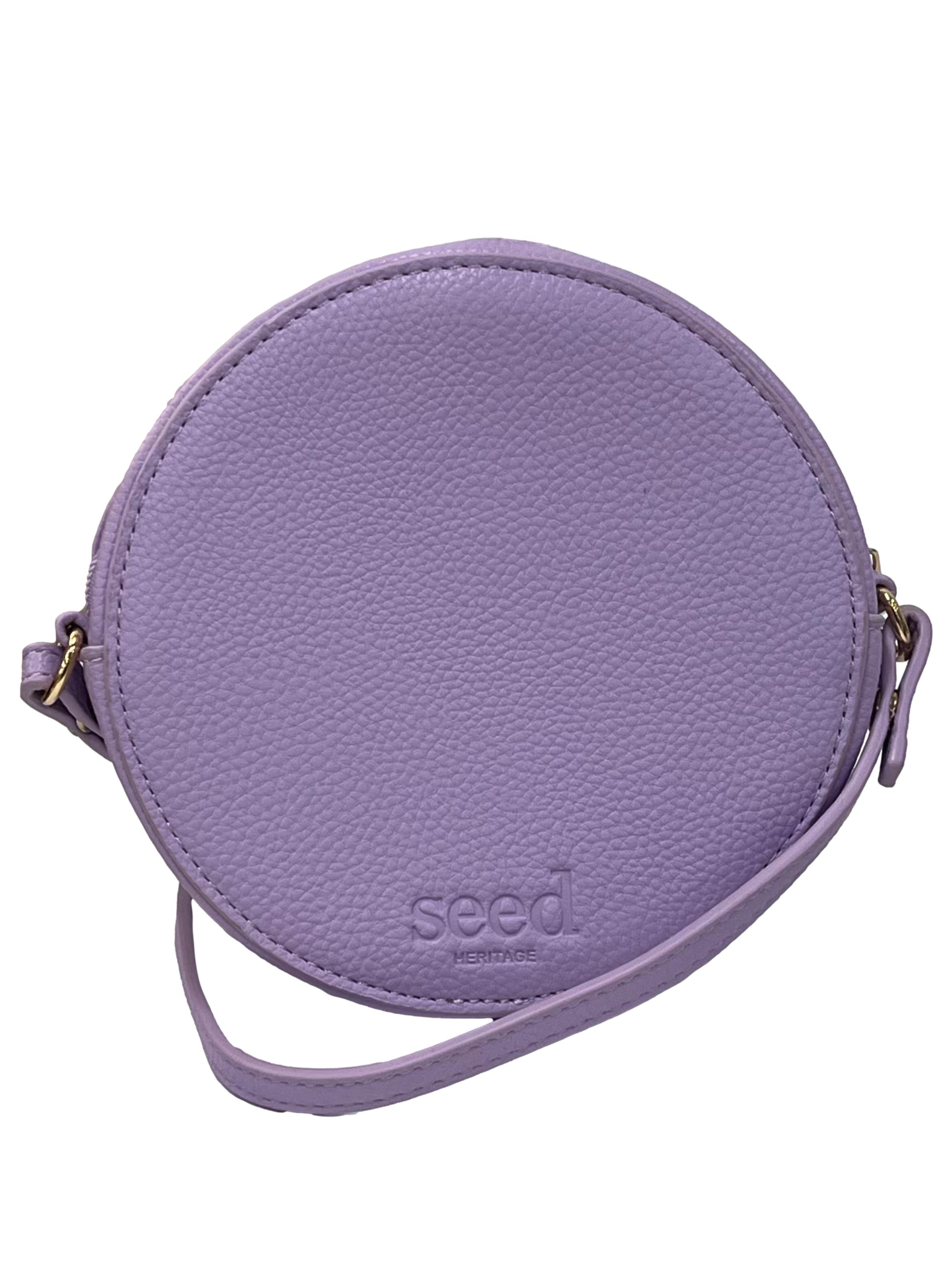 Light Purple Leather Crossbody Bag