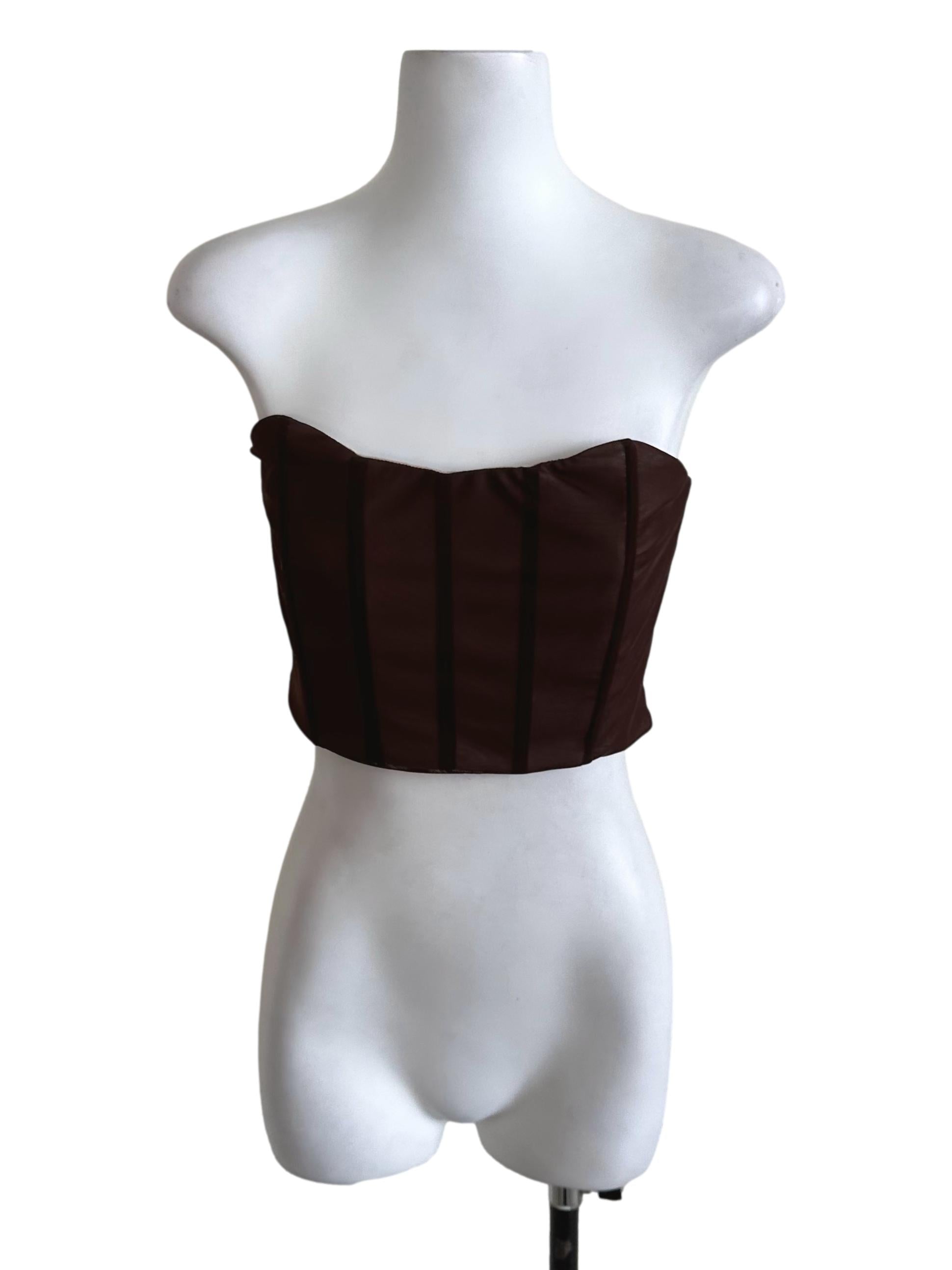 Mocha Brown Plain Tube Top