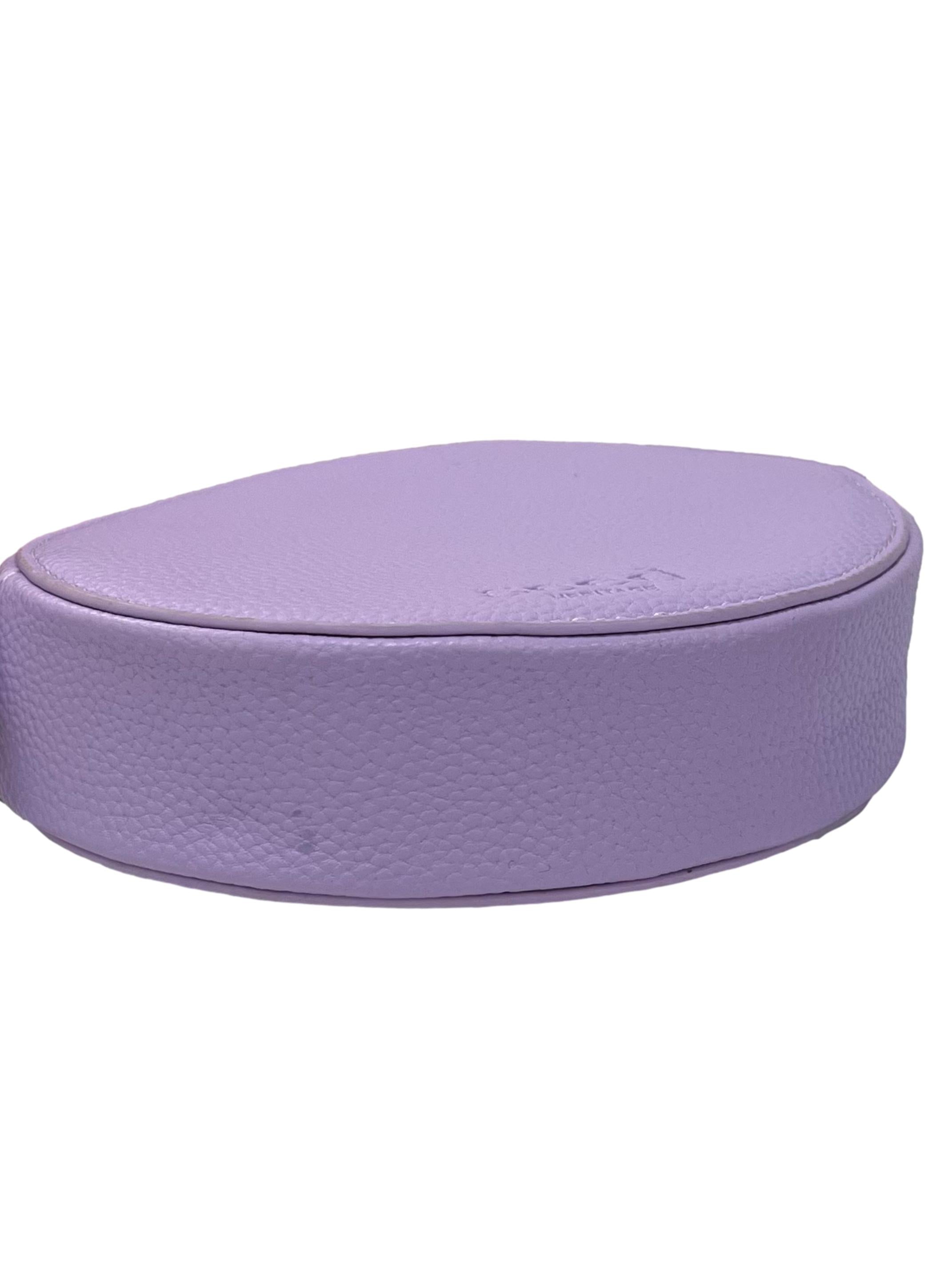 Light Purple Leather Crossbody Bag