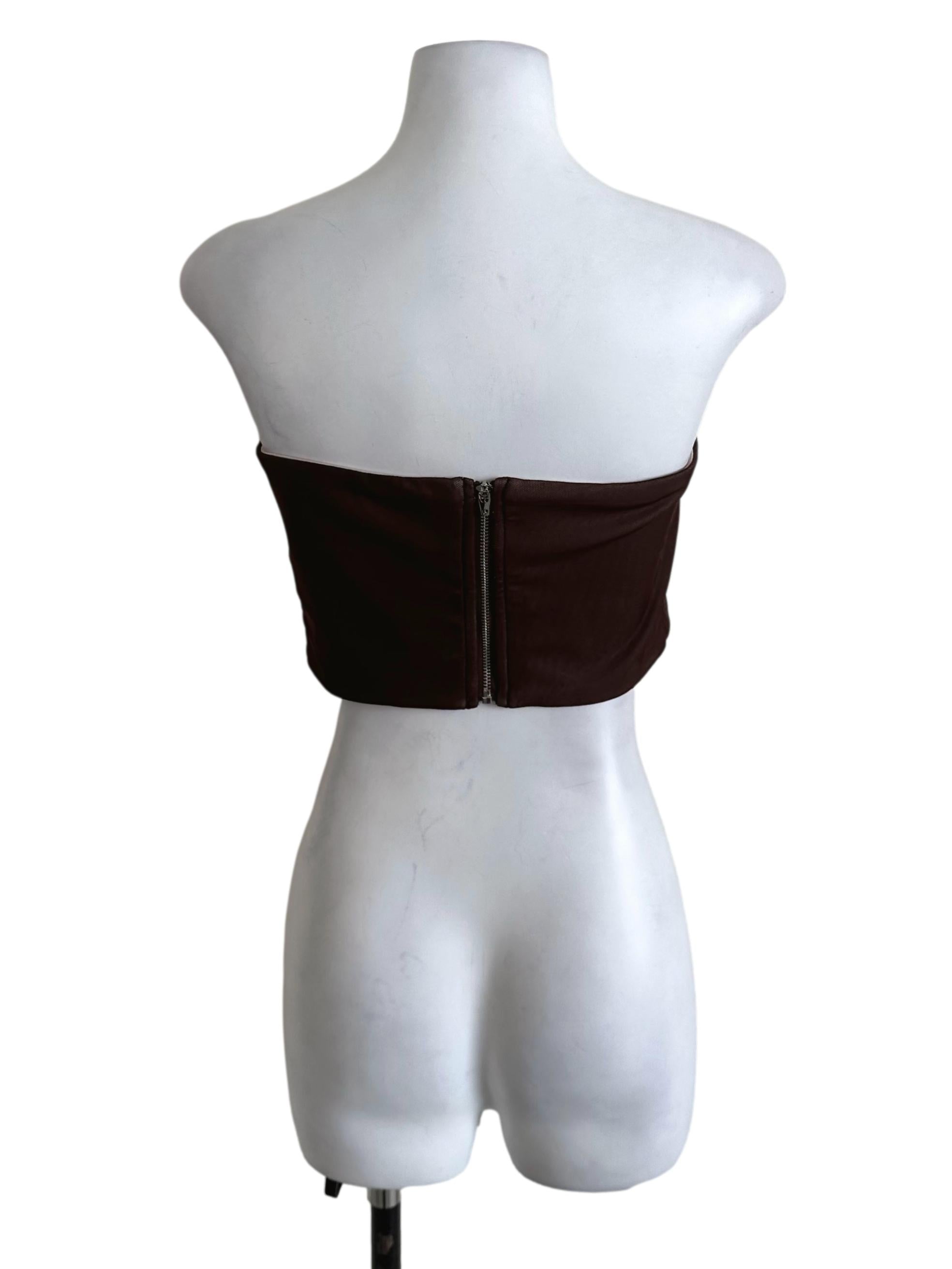 Mocha Brown Plain Tube Top
