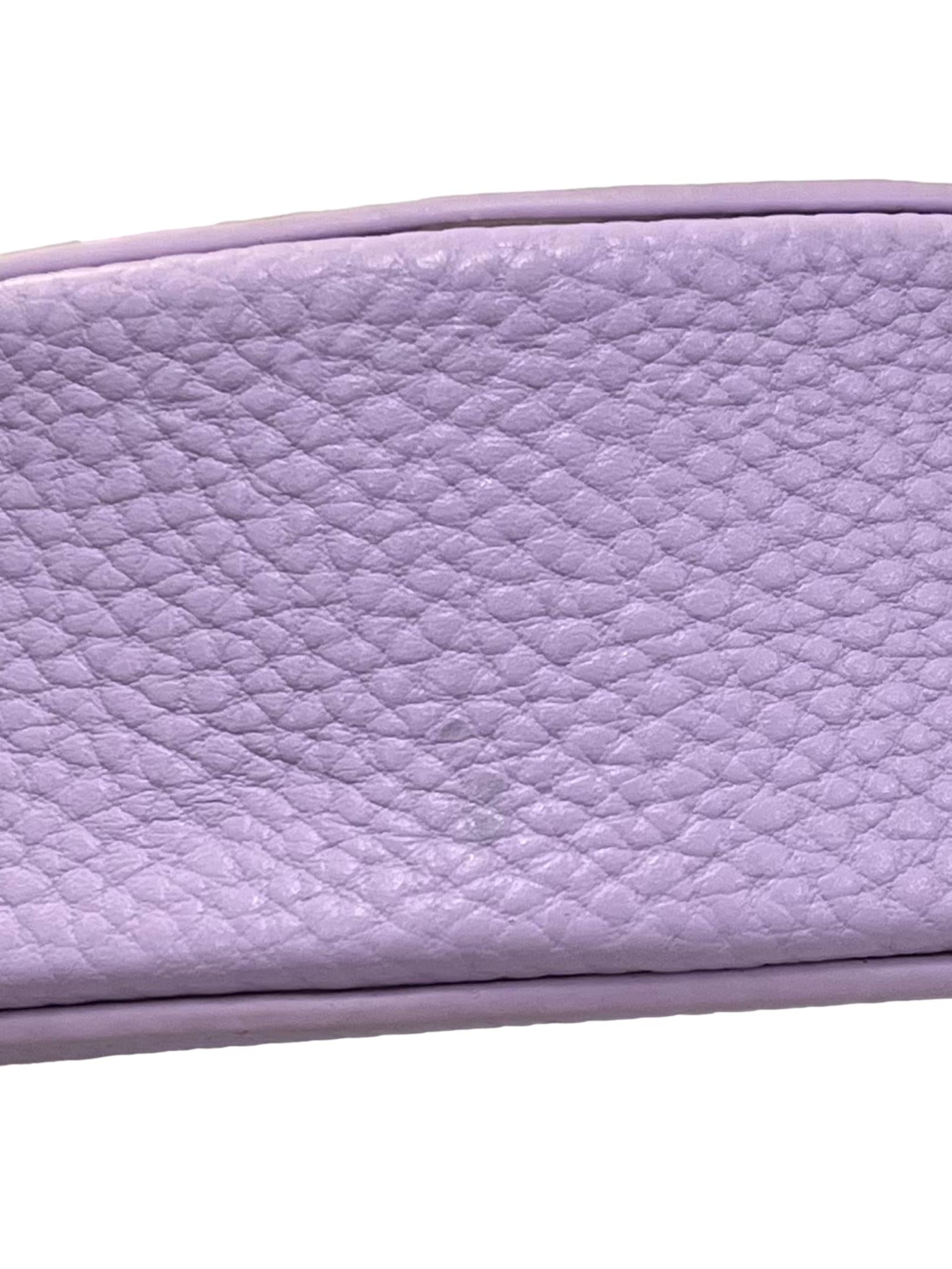 Light Purple Leather Crossbody Bag