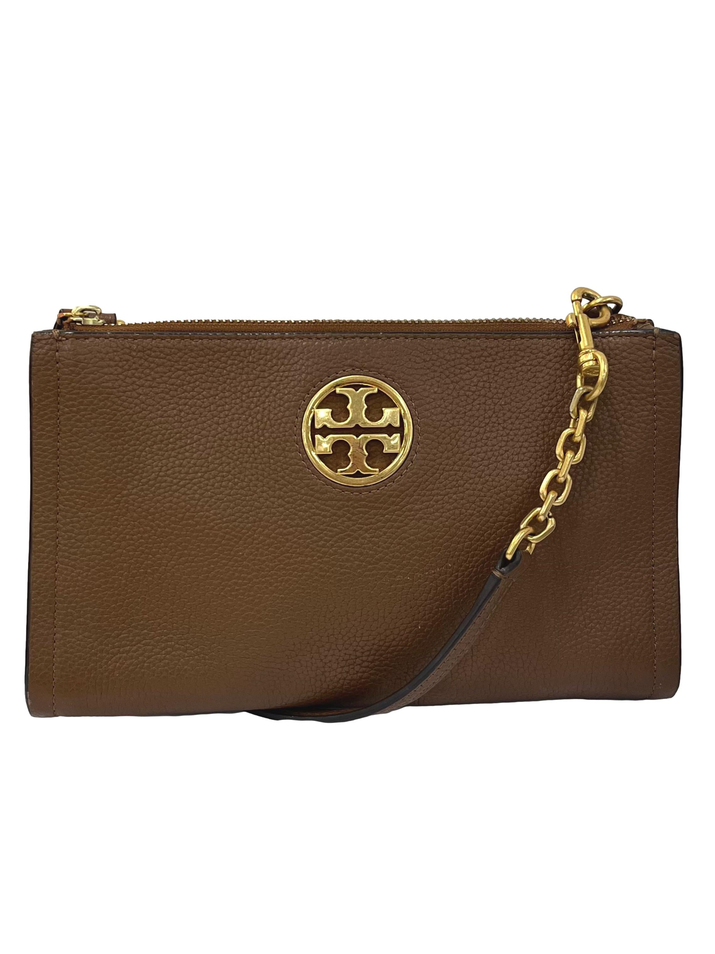 Brown Leather Carson Crossbody Bag