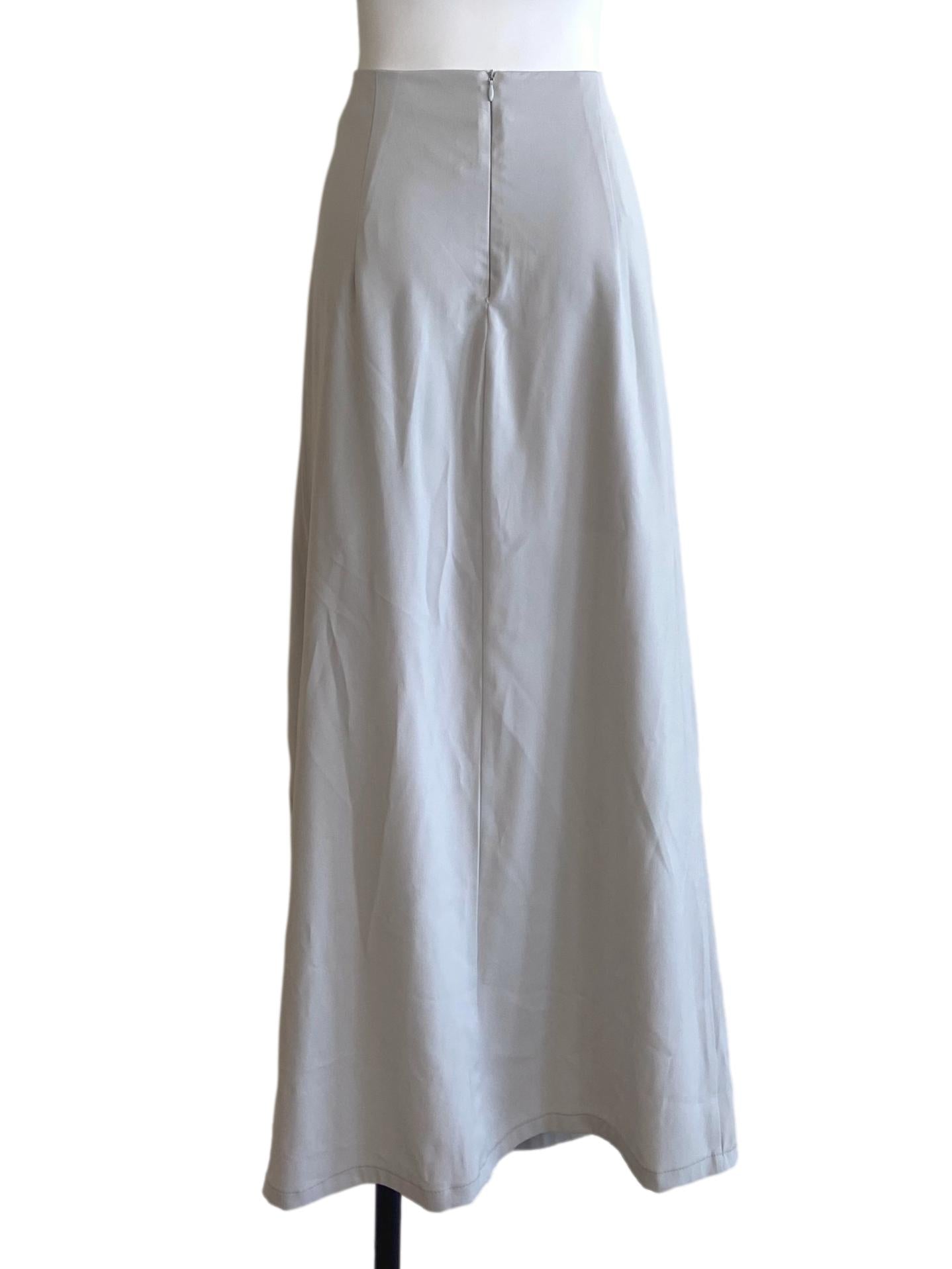 Cloud Grey Slit Skirt TTR