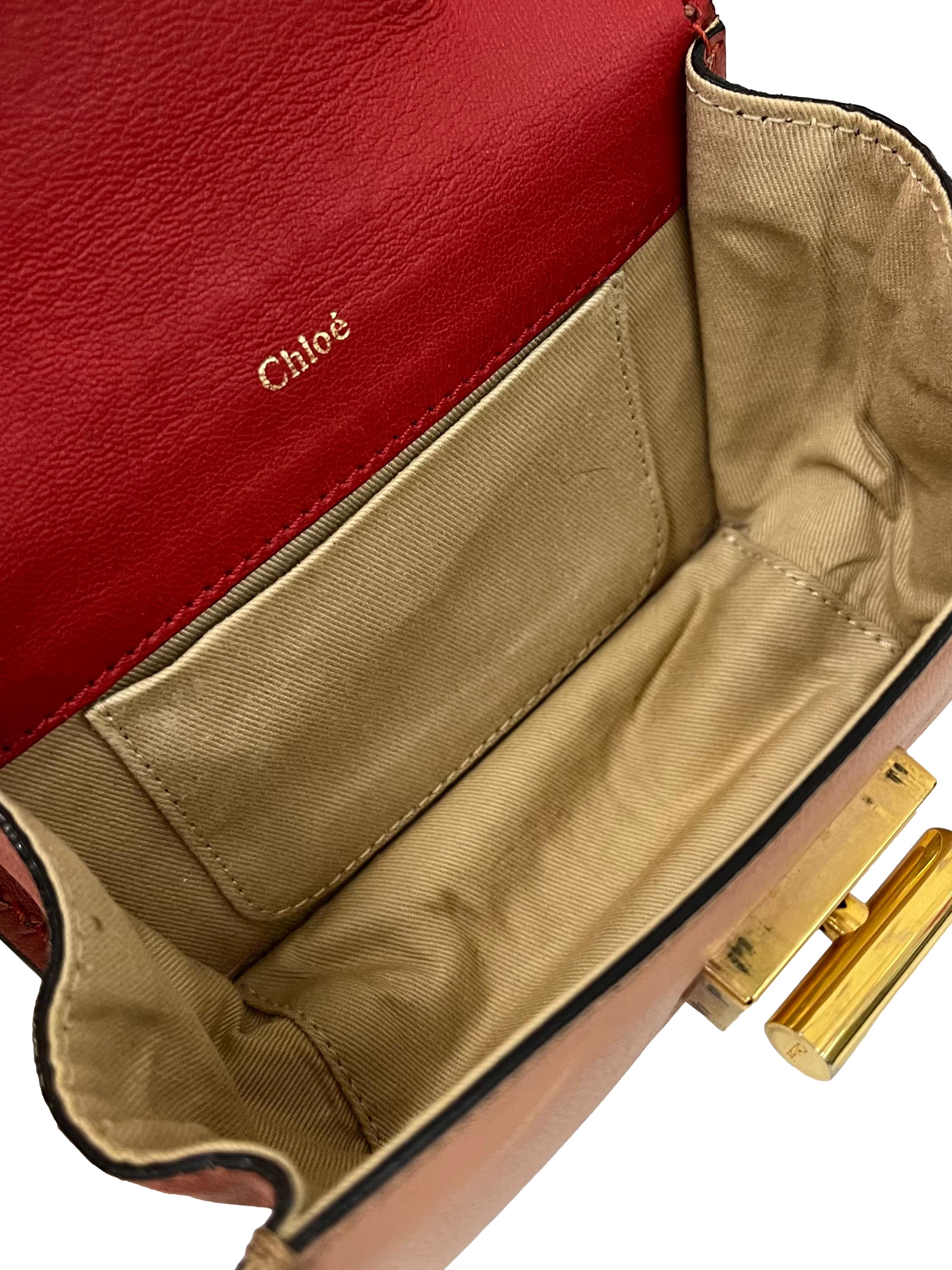 Salmon Pink Louise Leather Crossbody Bag