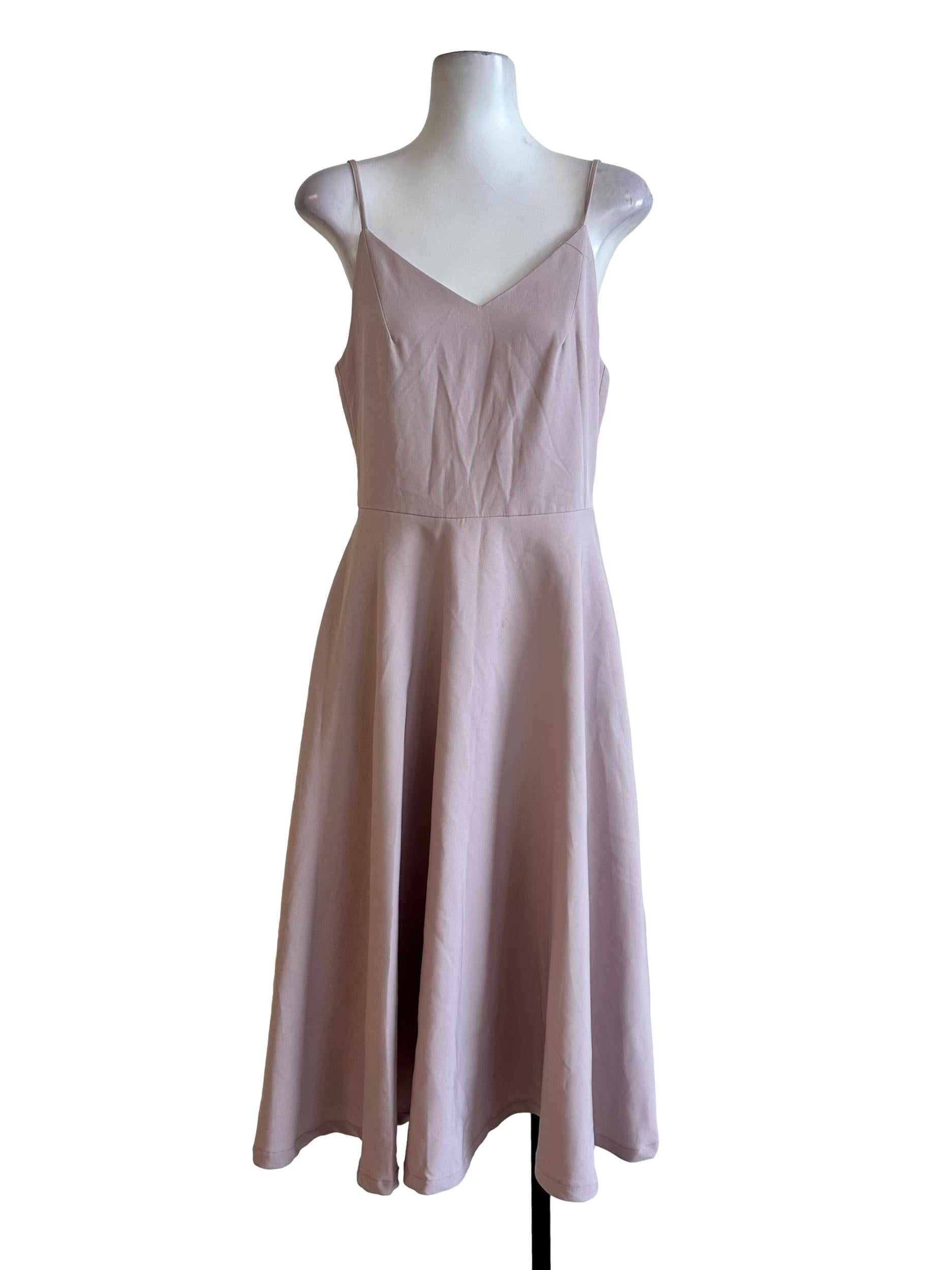 Lavender Purple Sleeveless Midi Dress