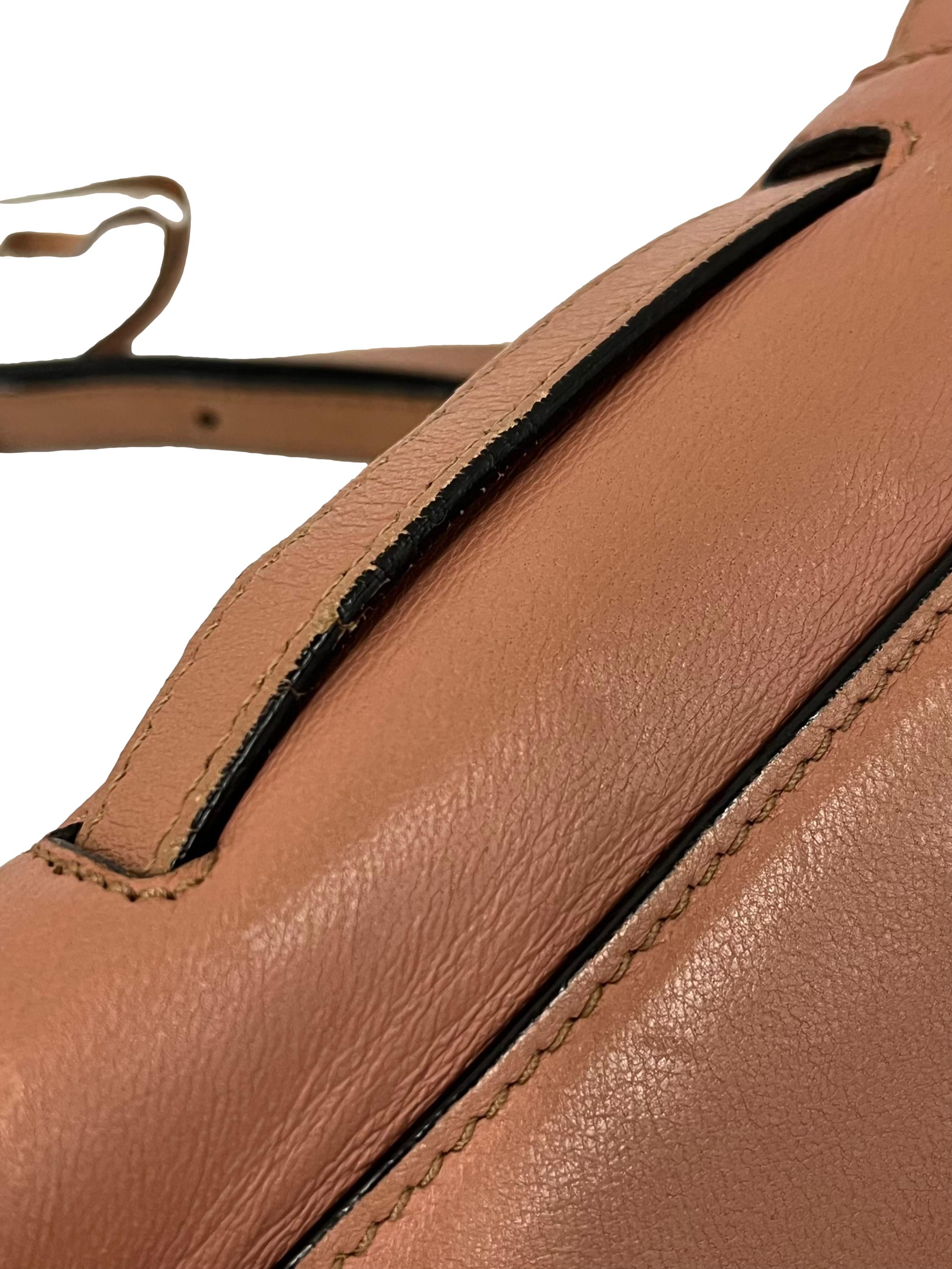 Salmon Pink Louise Leather Crossbody Bag