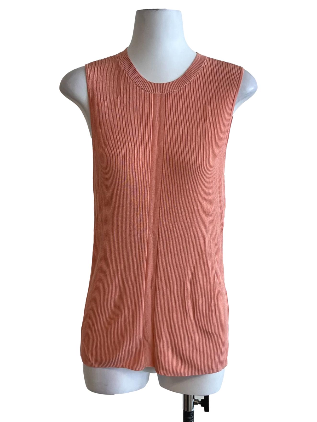 Coral Pink Bengal Stripe Tank Top