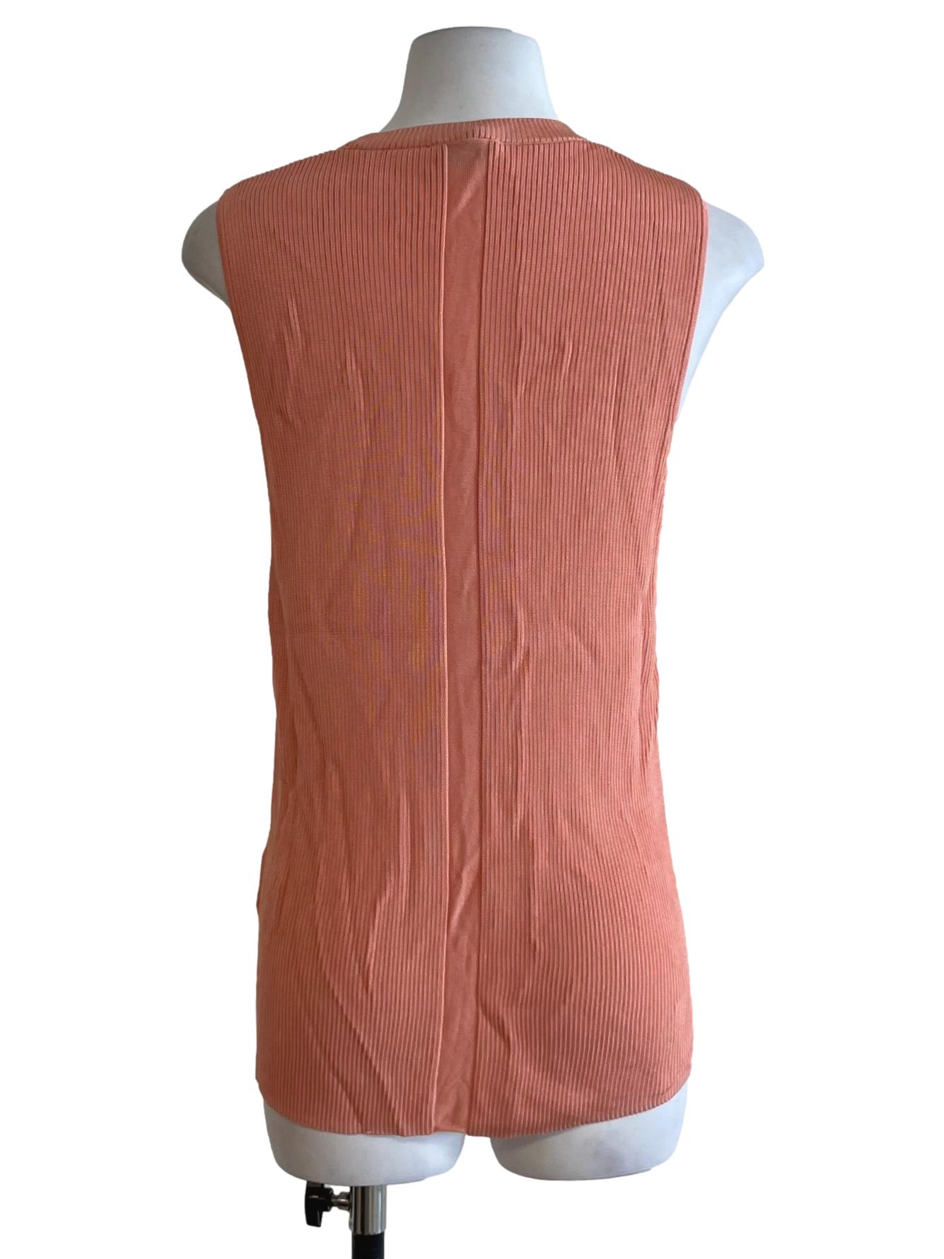 Coral Pink Bengal Stripe Tank Top