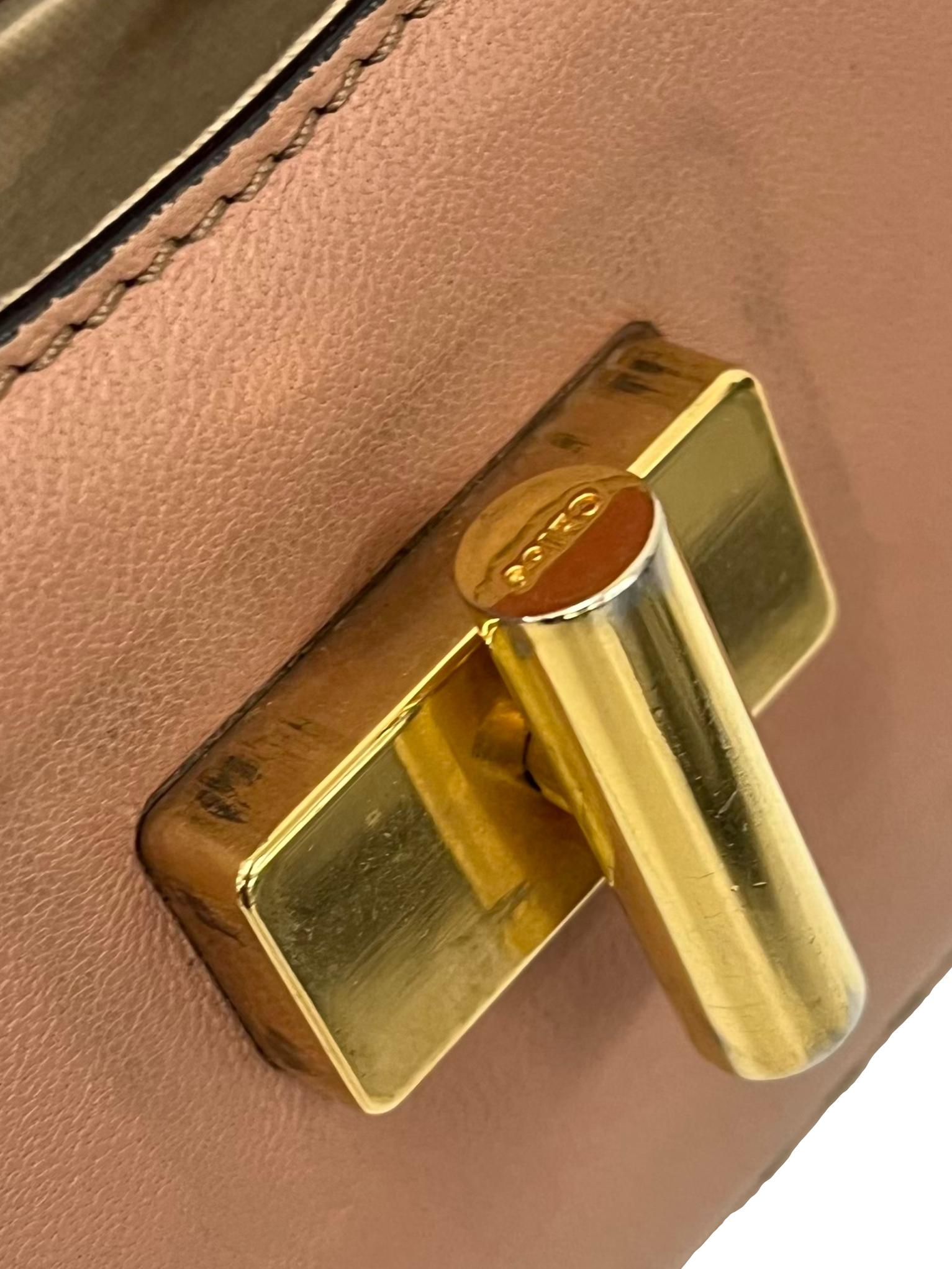 Salmon Pink Louise Leather Crossbody Bag