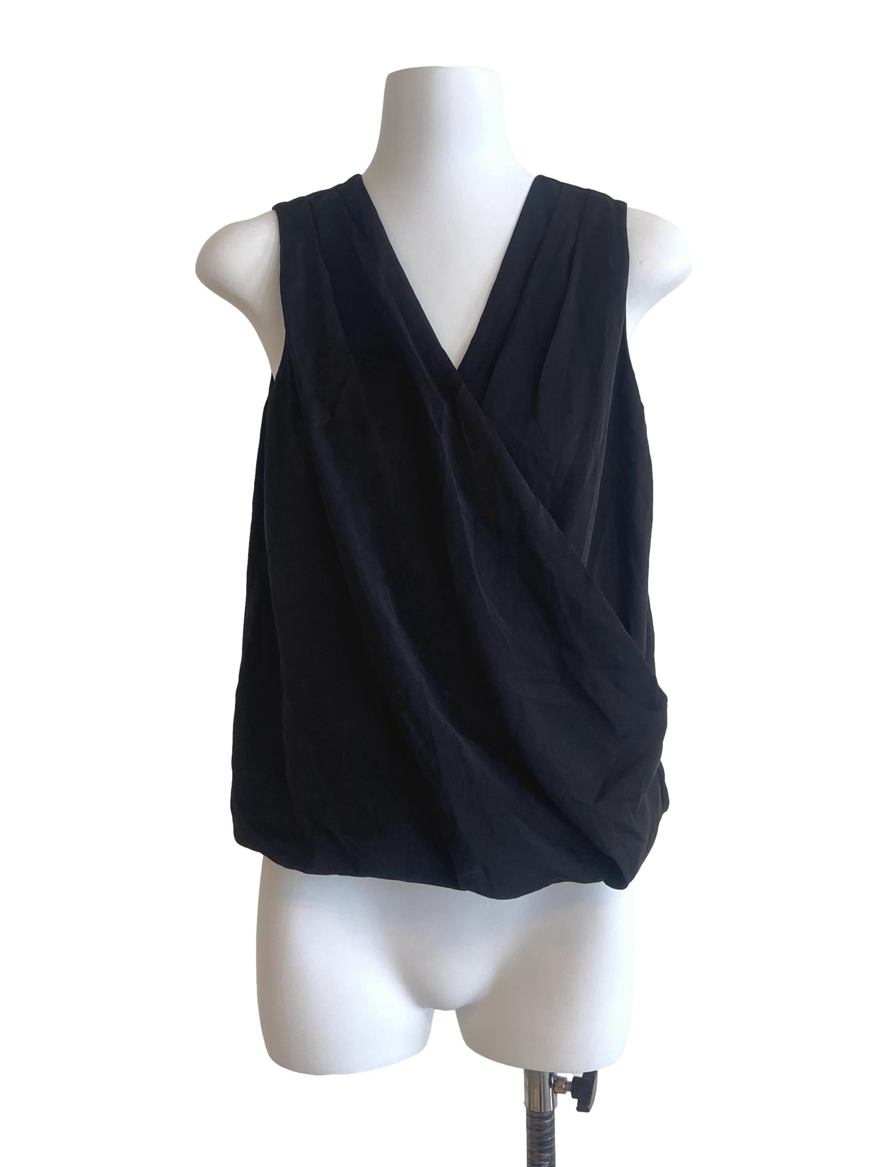 Black Sleeveless Asymmetric Top LB