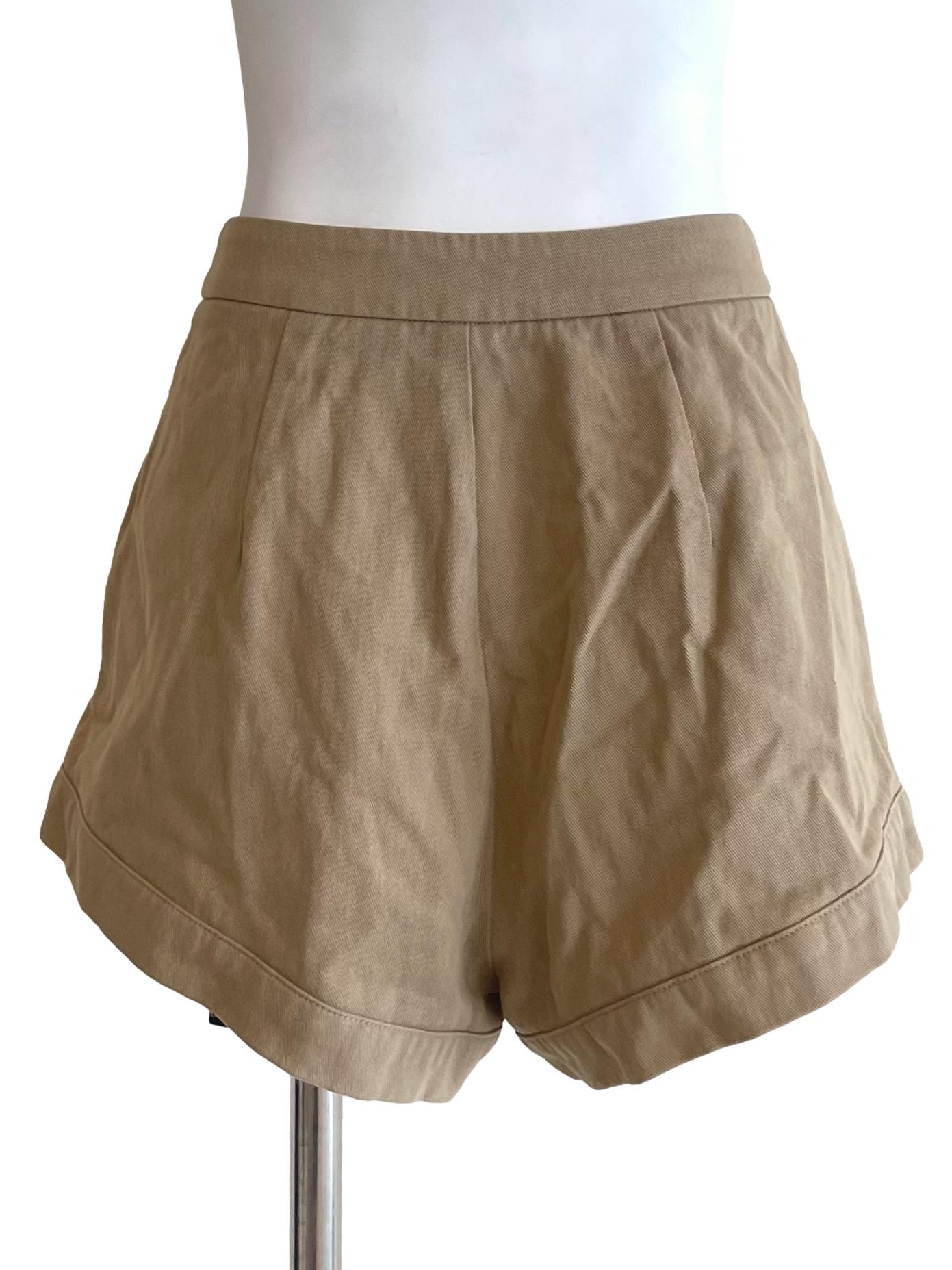 Khaki High Waist Shorts