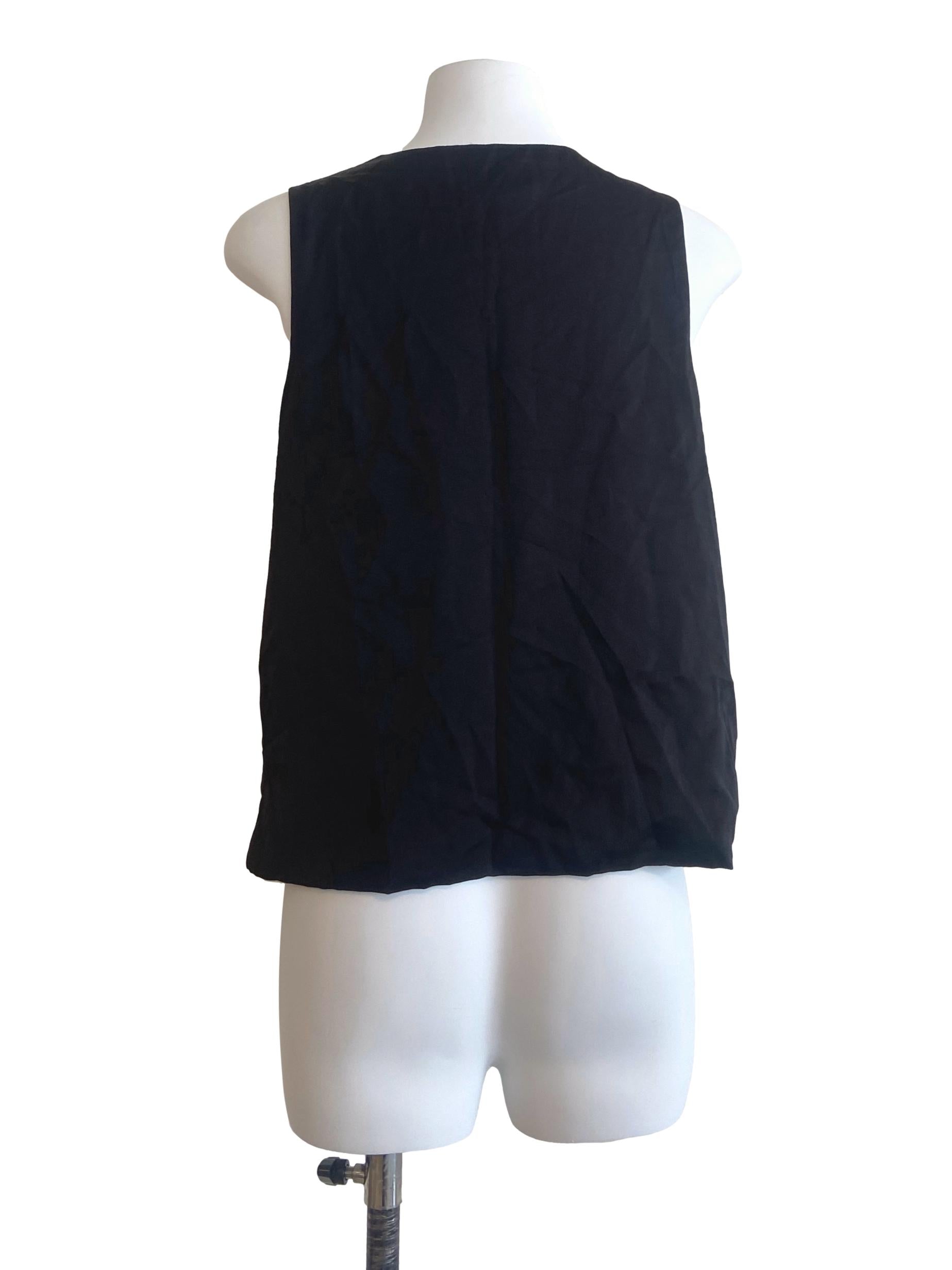 Black Sleeveless Asymmetric Top LB