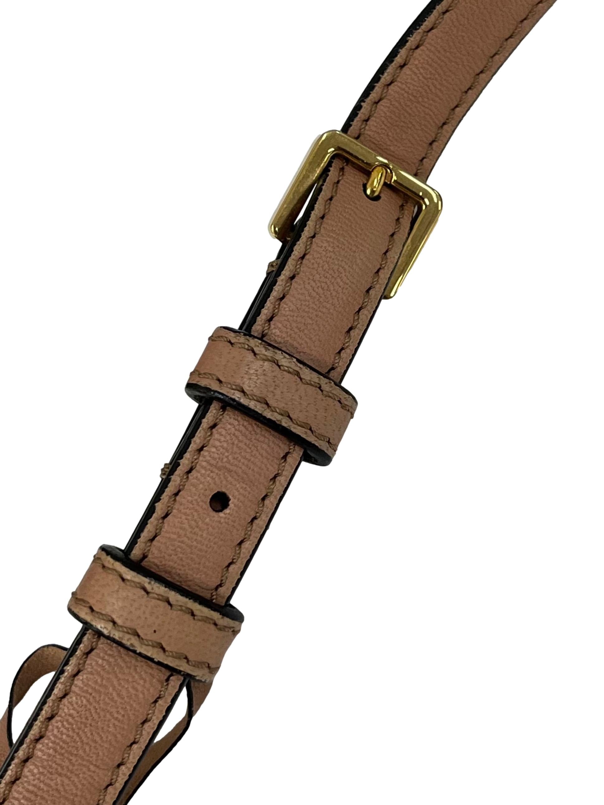 Salmon Pink Louise Leather Crossbody Bag