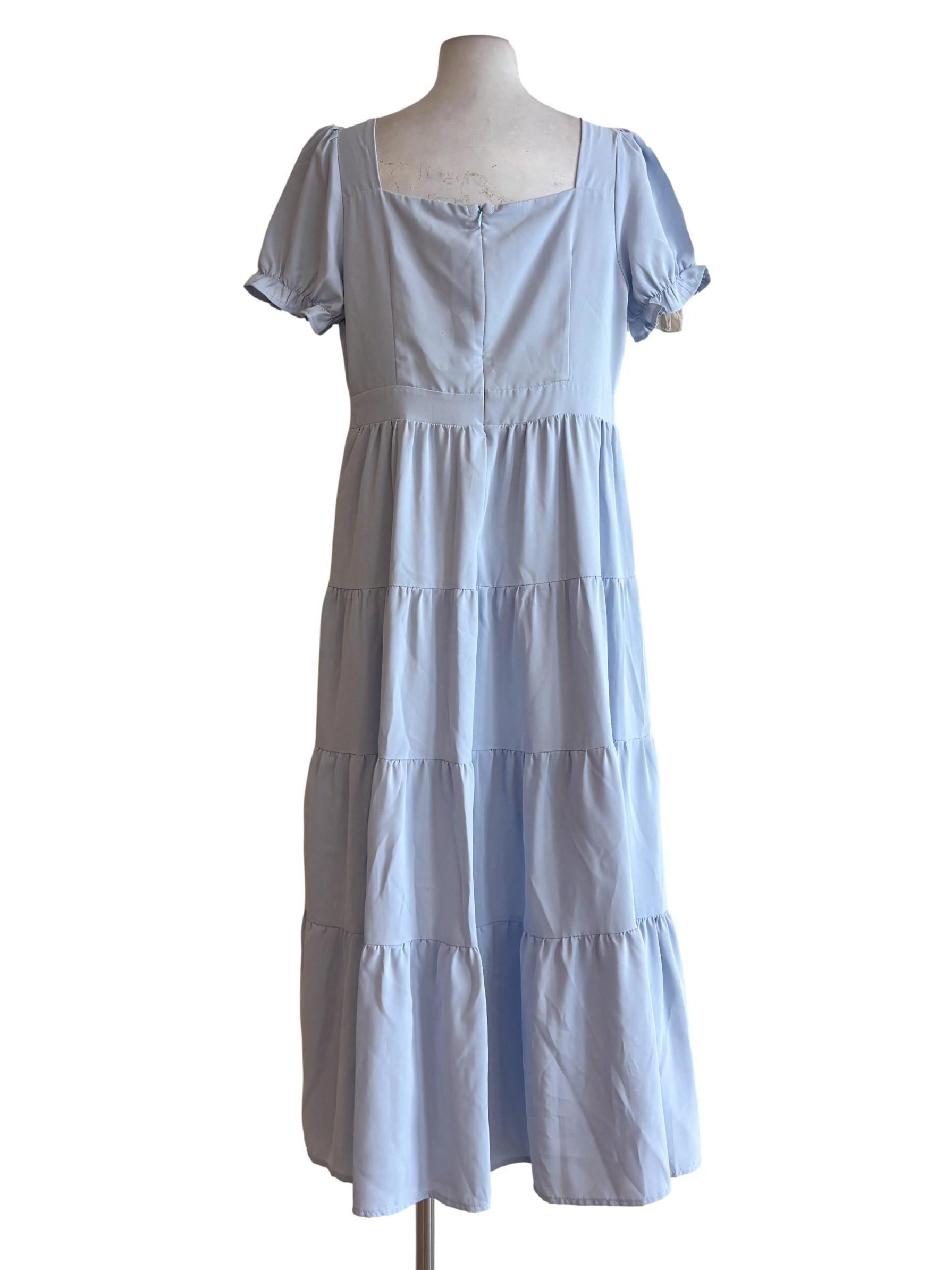 Powder Blue Sweetheart Neckline Dress