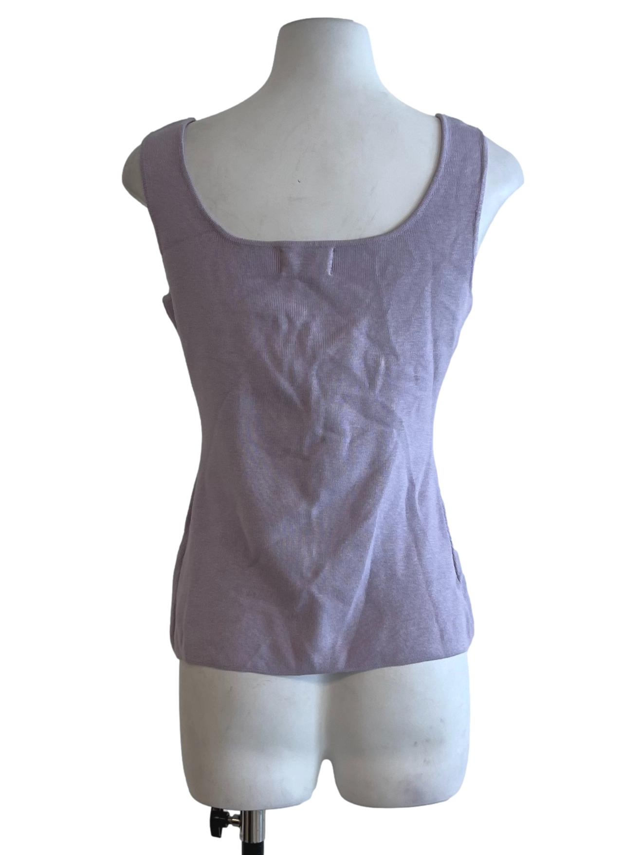 Lilac Purple Square Neckline Tank Top OSN