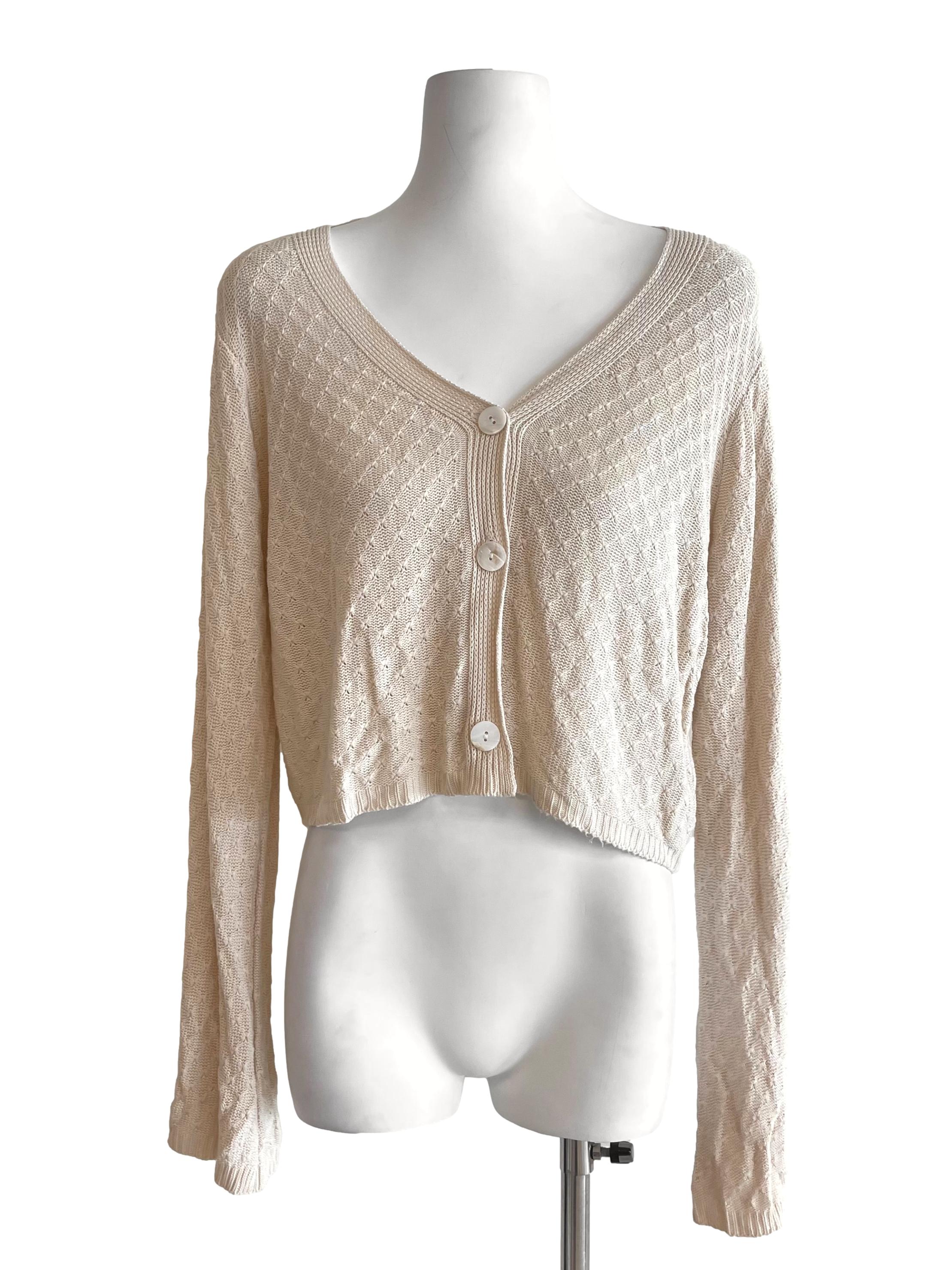 Parchment V Neck Cardigan