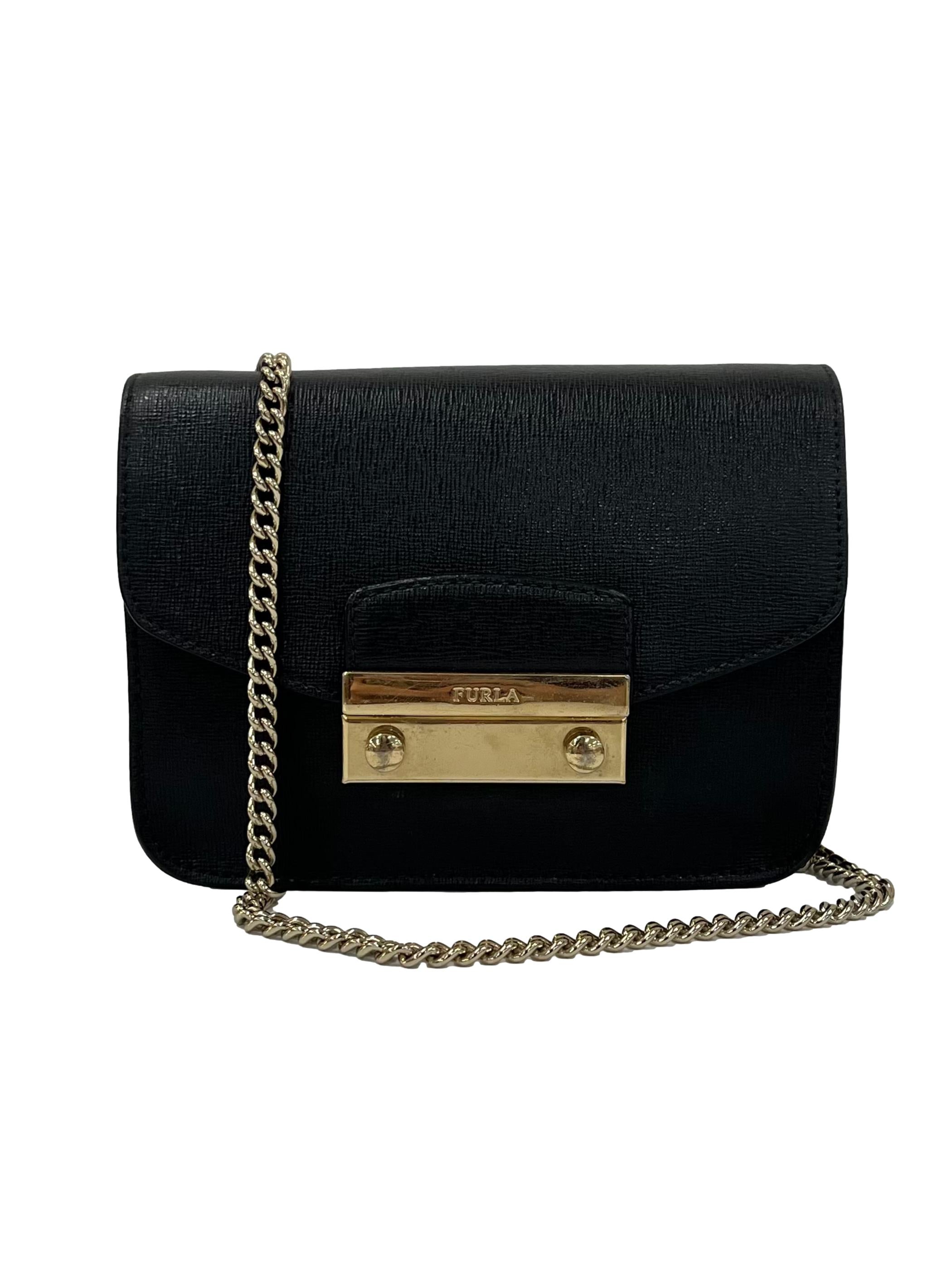 Black Metropolis Mini Crossbody Bag