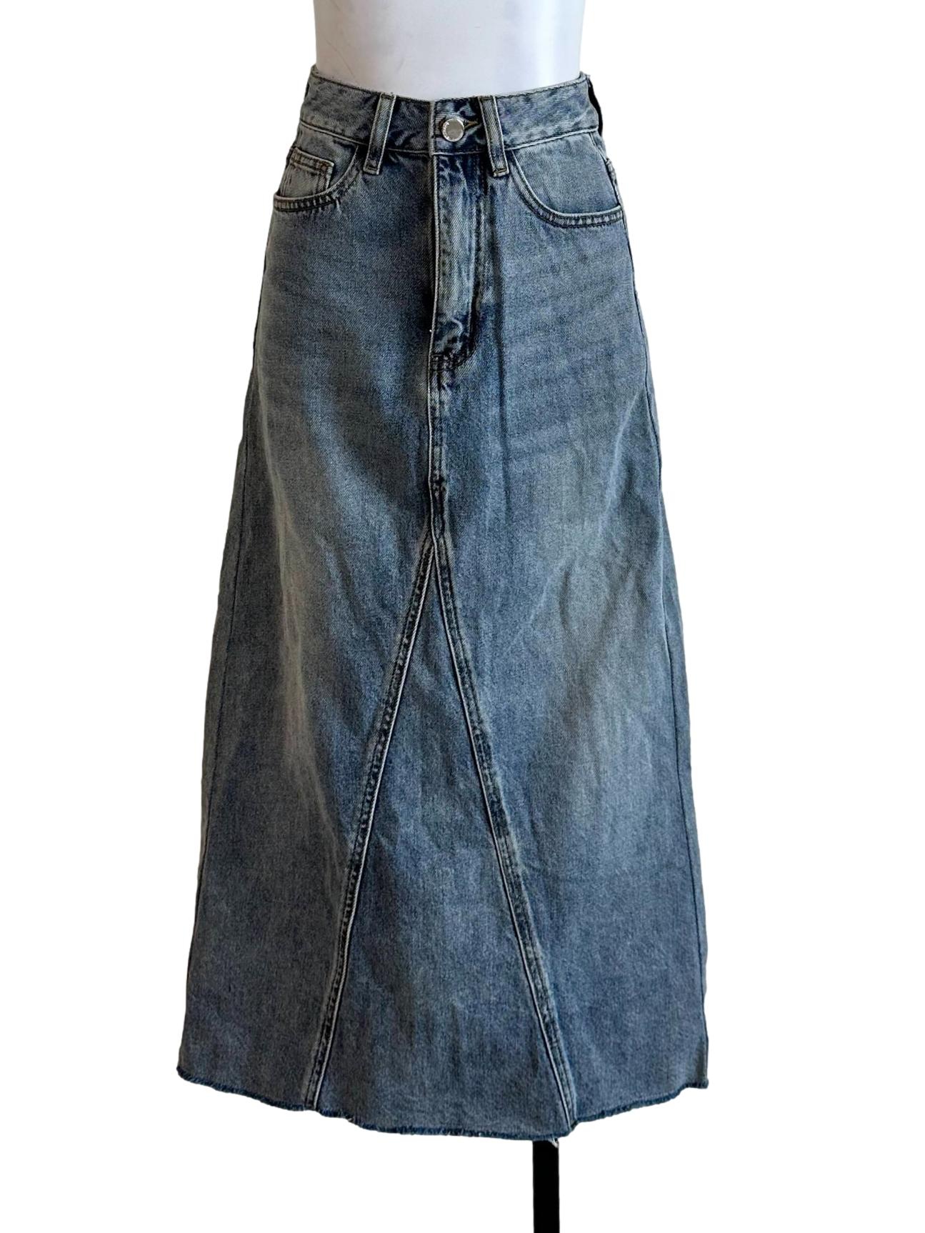 Light Blue Denim Skirt