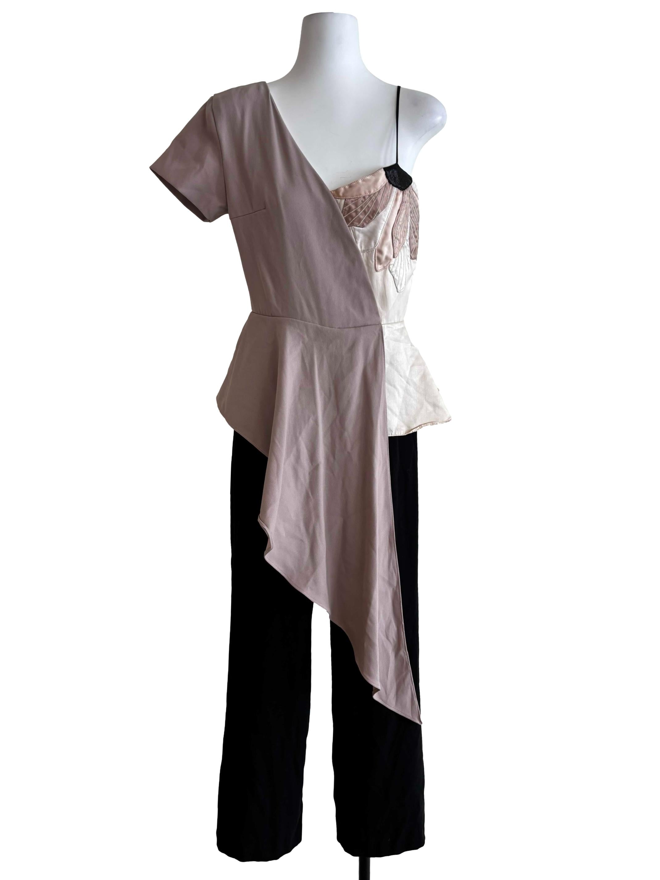 Khaki Mix Tailoring Jumpsuit