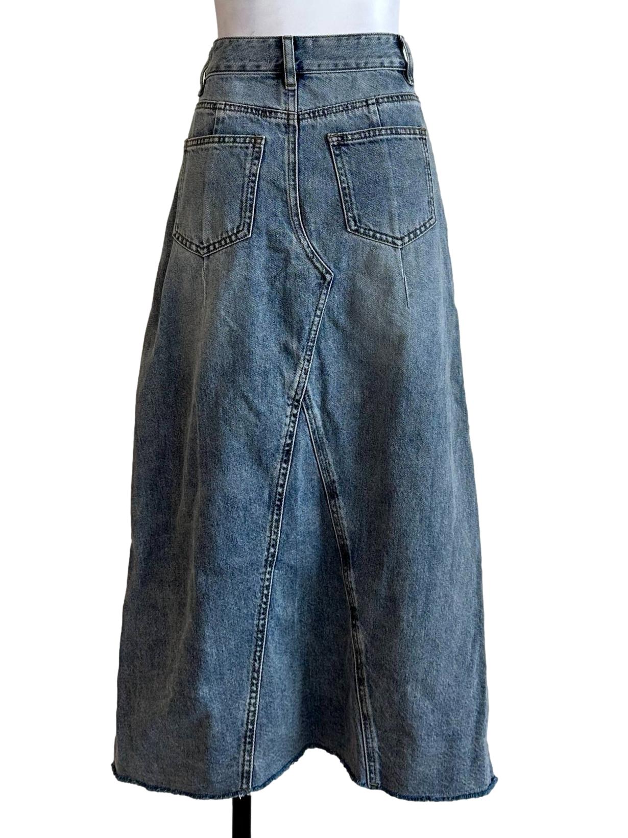 Light Blue Denim Skirt