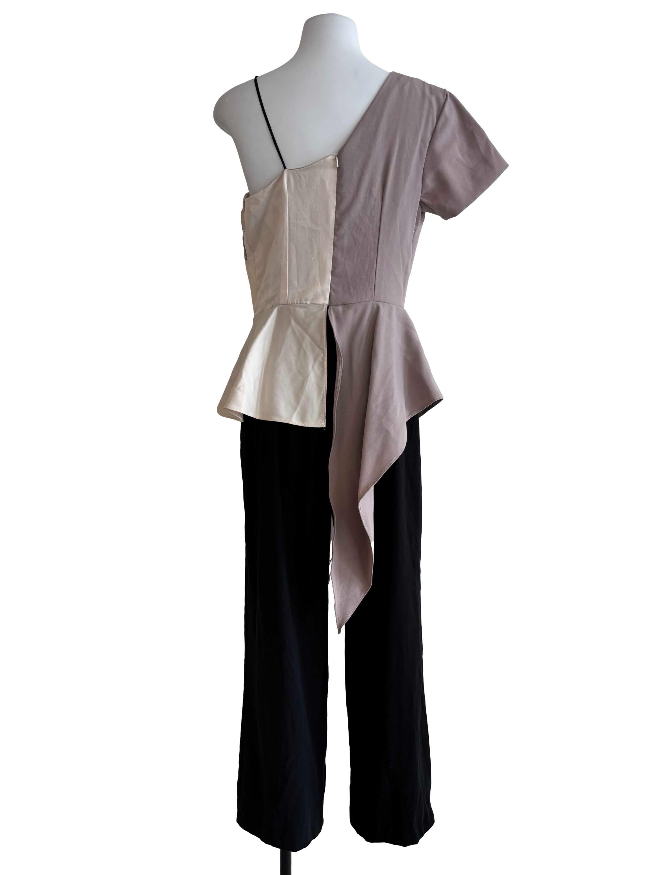 Khaki Mix Tailoring Jumpsuit