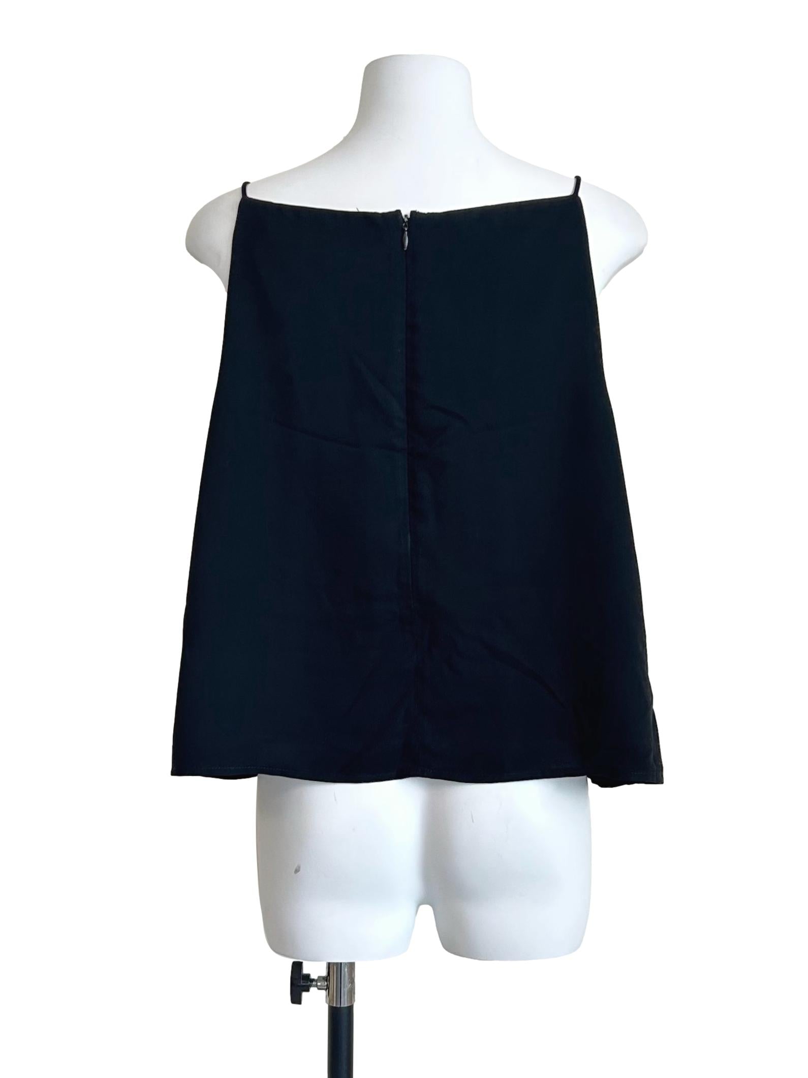 Black Square Neck Cami Top