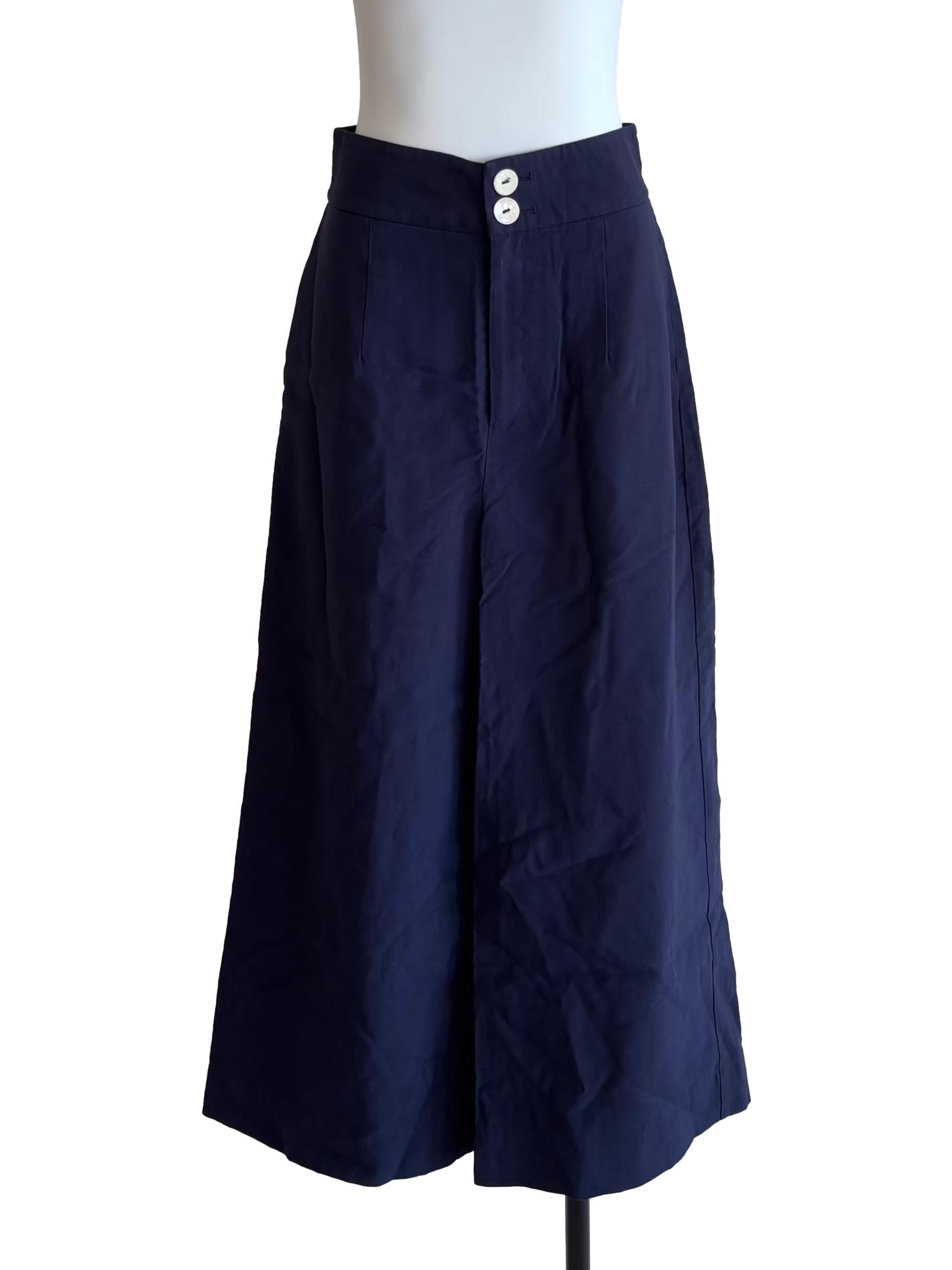Navy Blue Wide Pants