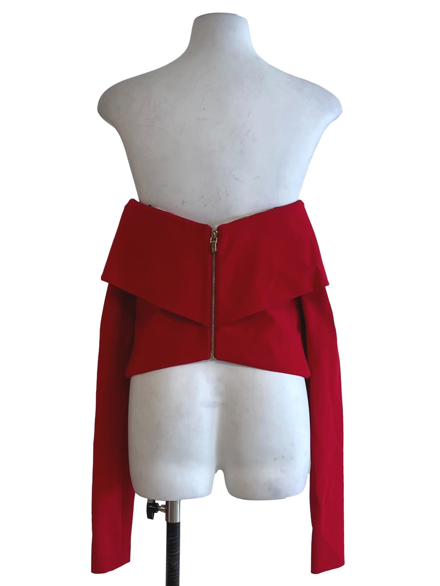 Red Issa Cross Crop Top