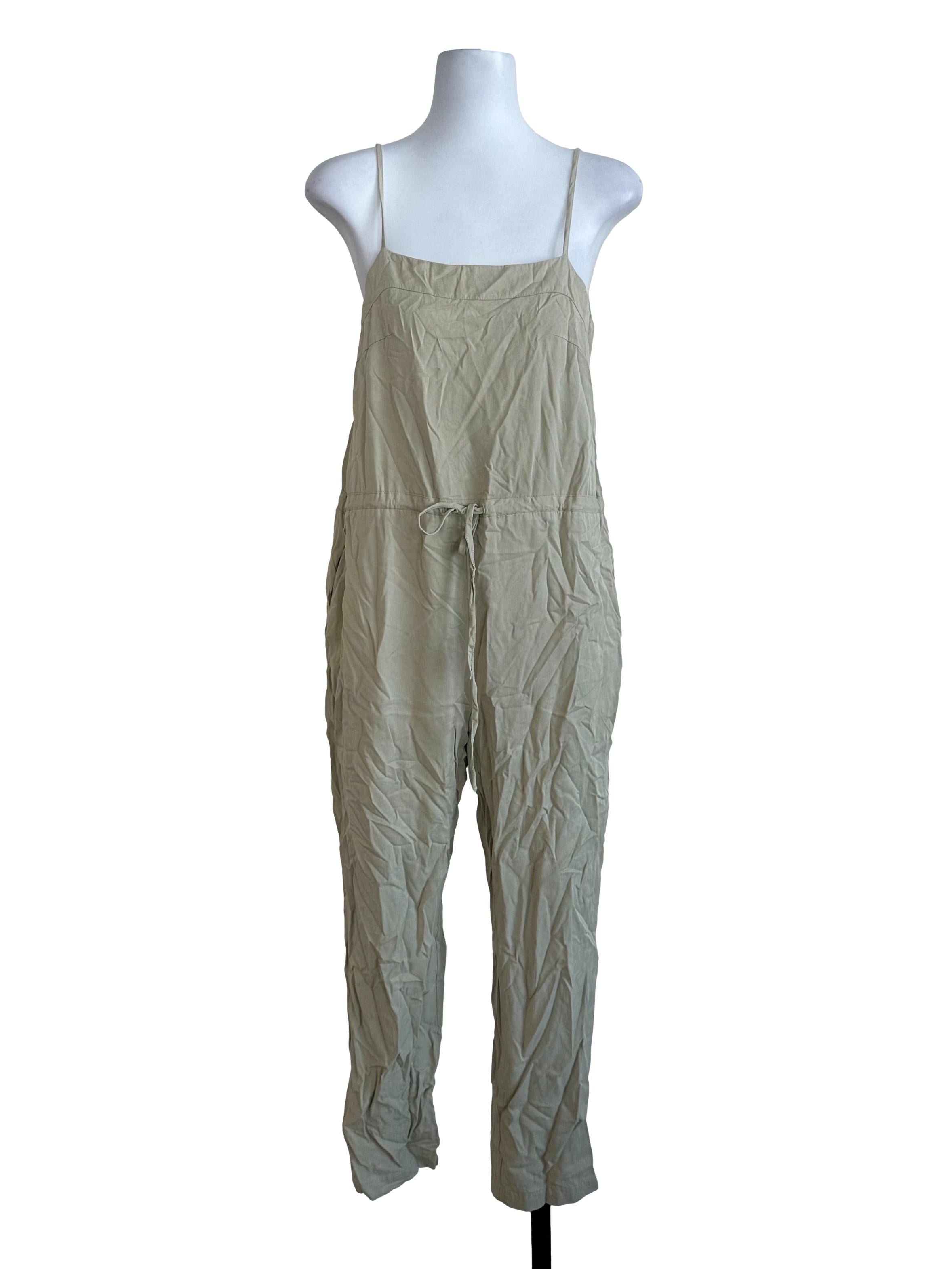 Light Green Plain Sleeveless Jumpsuit