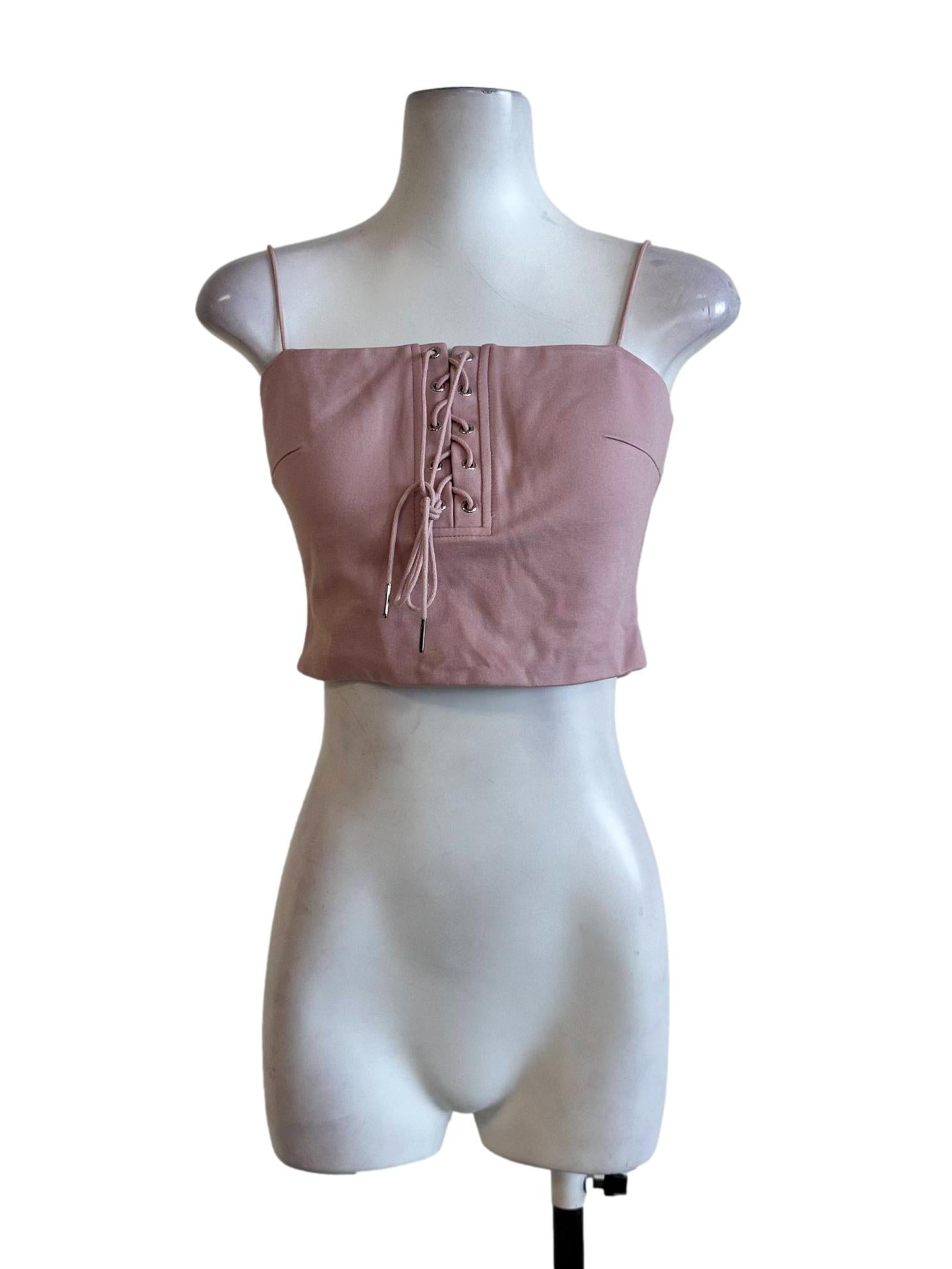 Watermelon Pink Padded Sleeveless Top