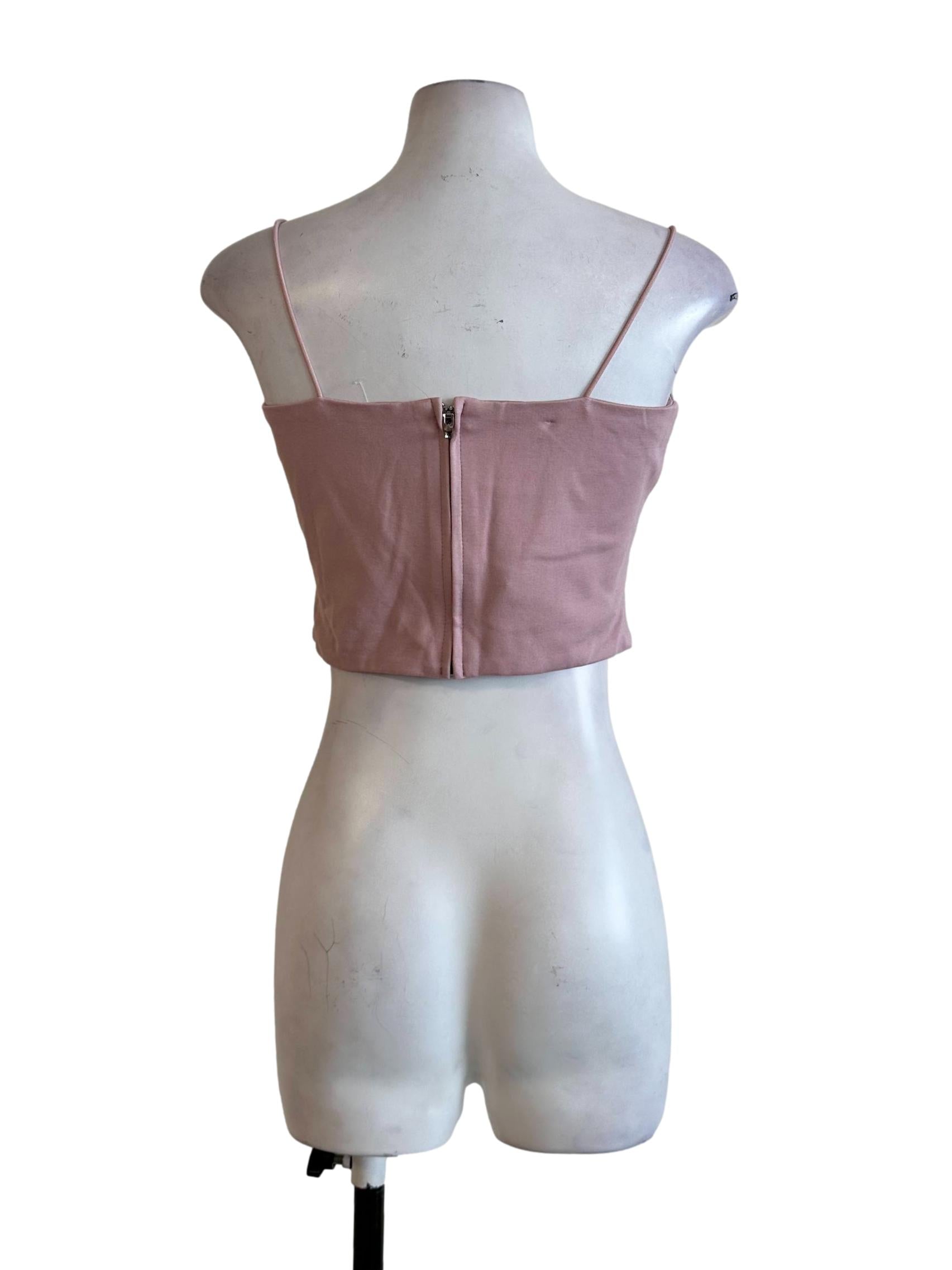 Watermelon Pink Padded Sleeveless Top