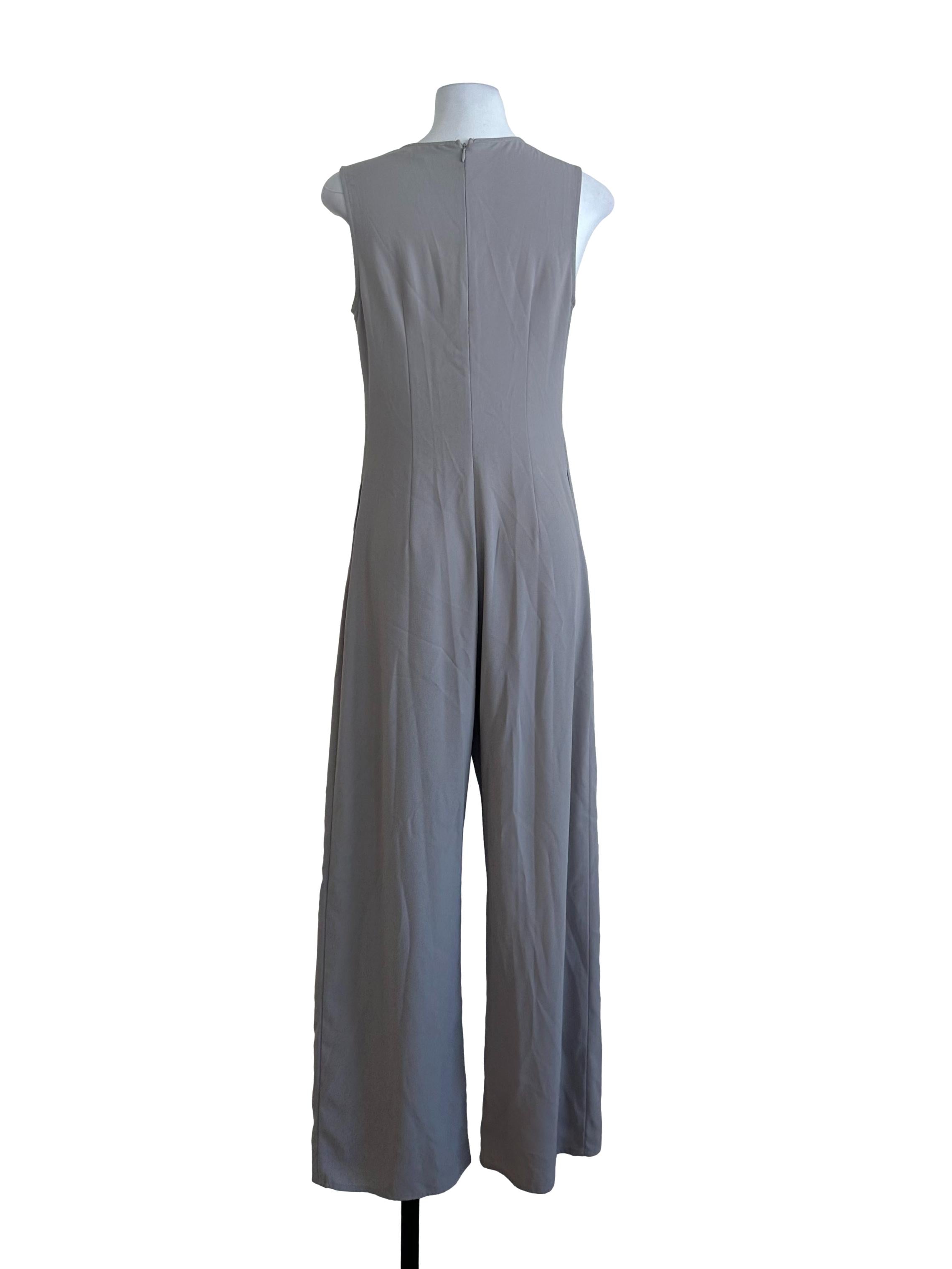 Light Grey Plain Jumpsuit