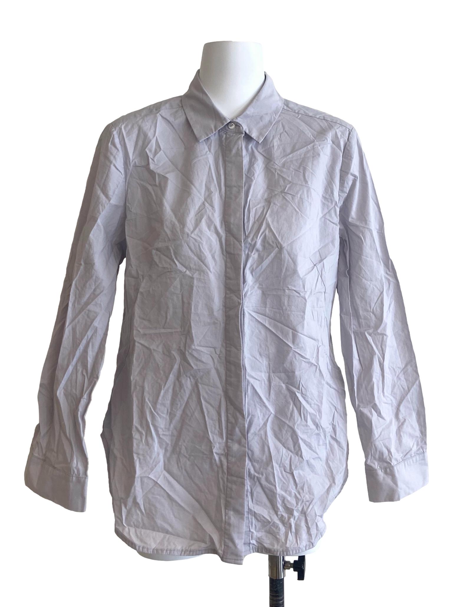 Cloud Grey Button Down Blouse LB