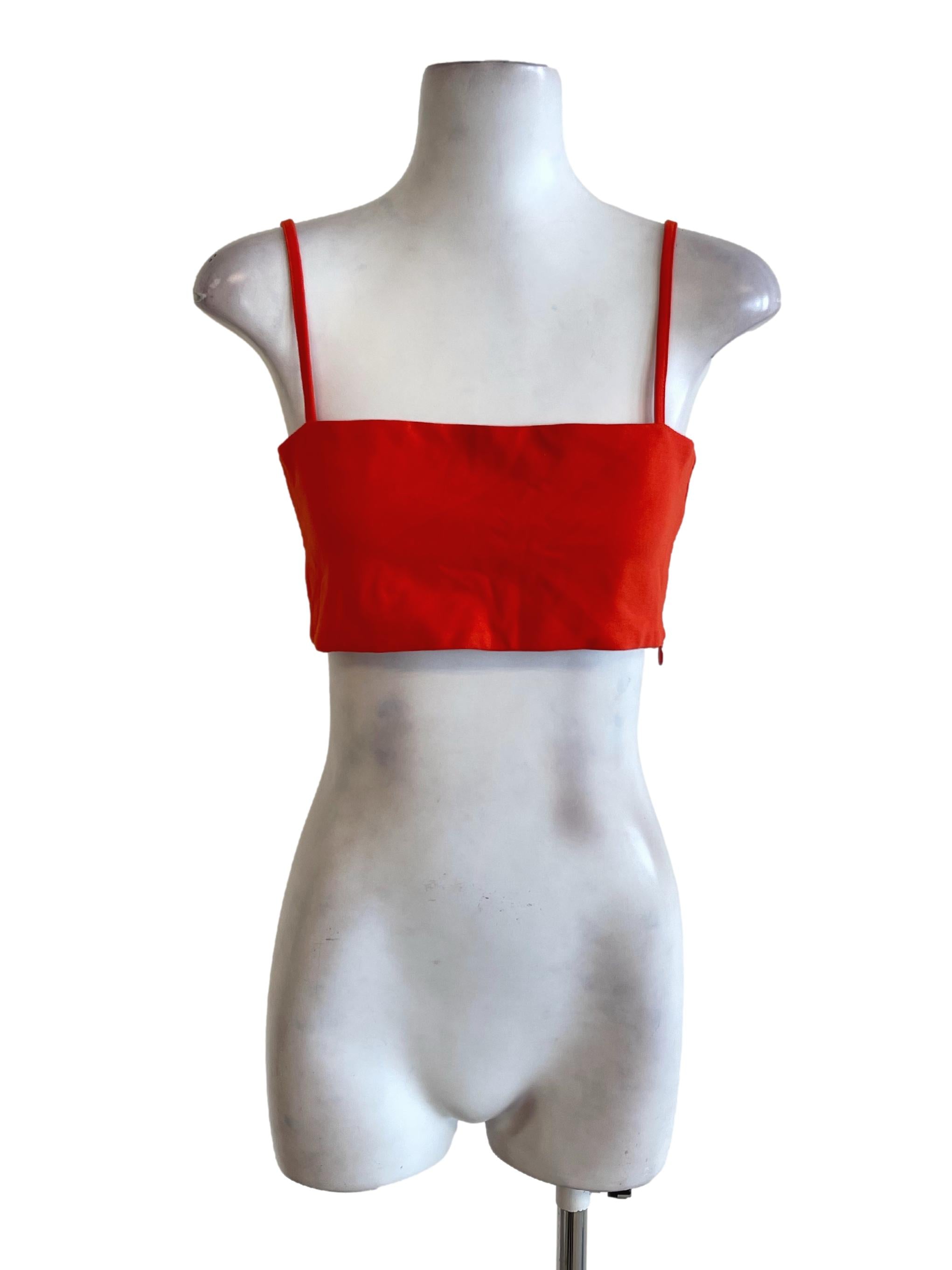 Orange Punch Spaghetti Strap Crop Top YHF