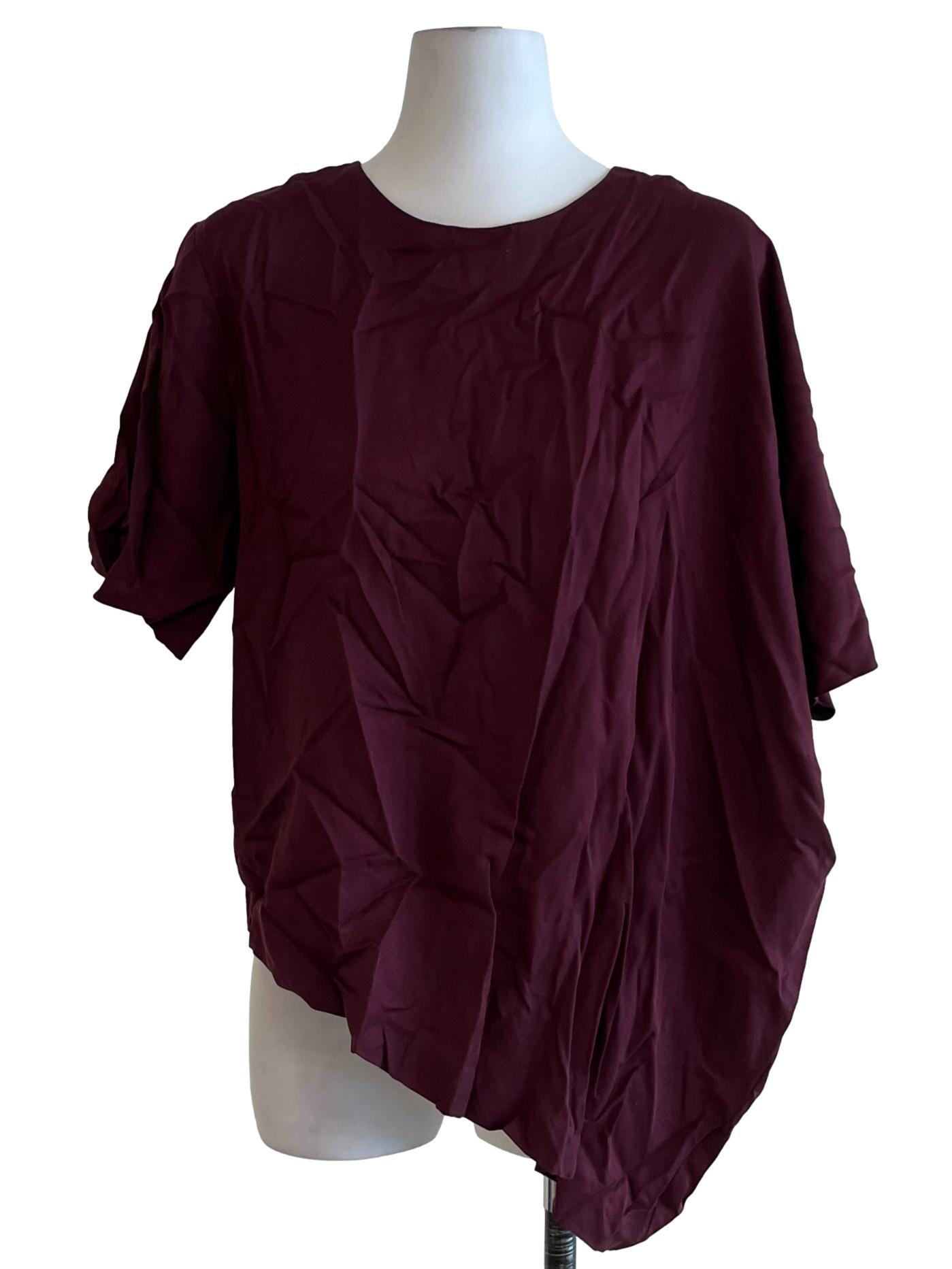 Sangria Jewel Neckline Blouse