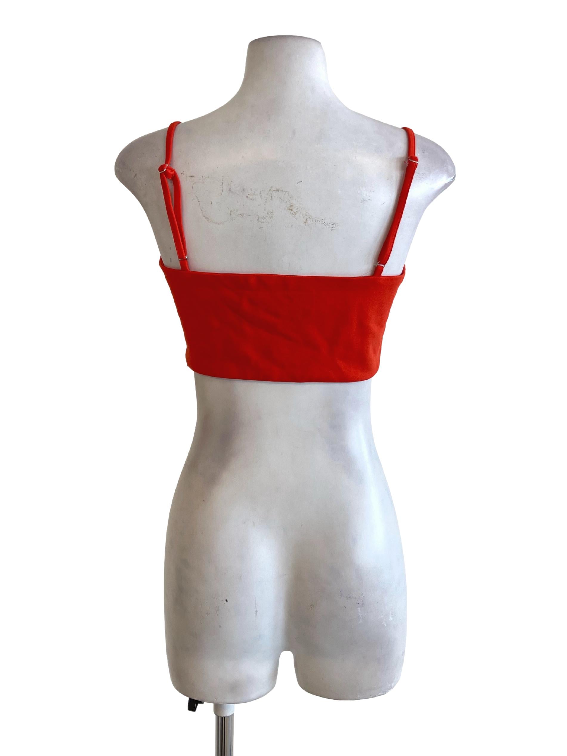 Orange Punch Spaghetti Strap Crop Top YHF