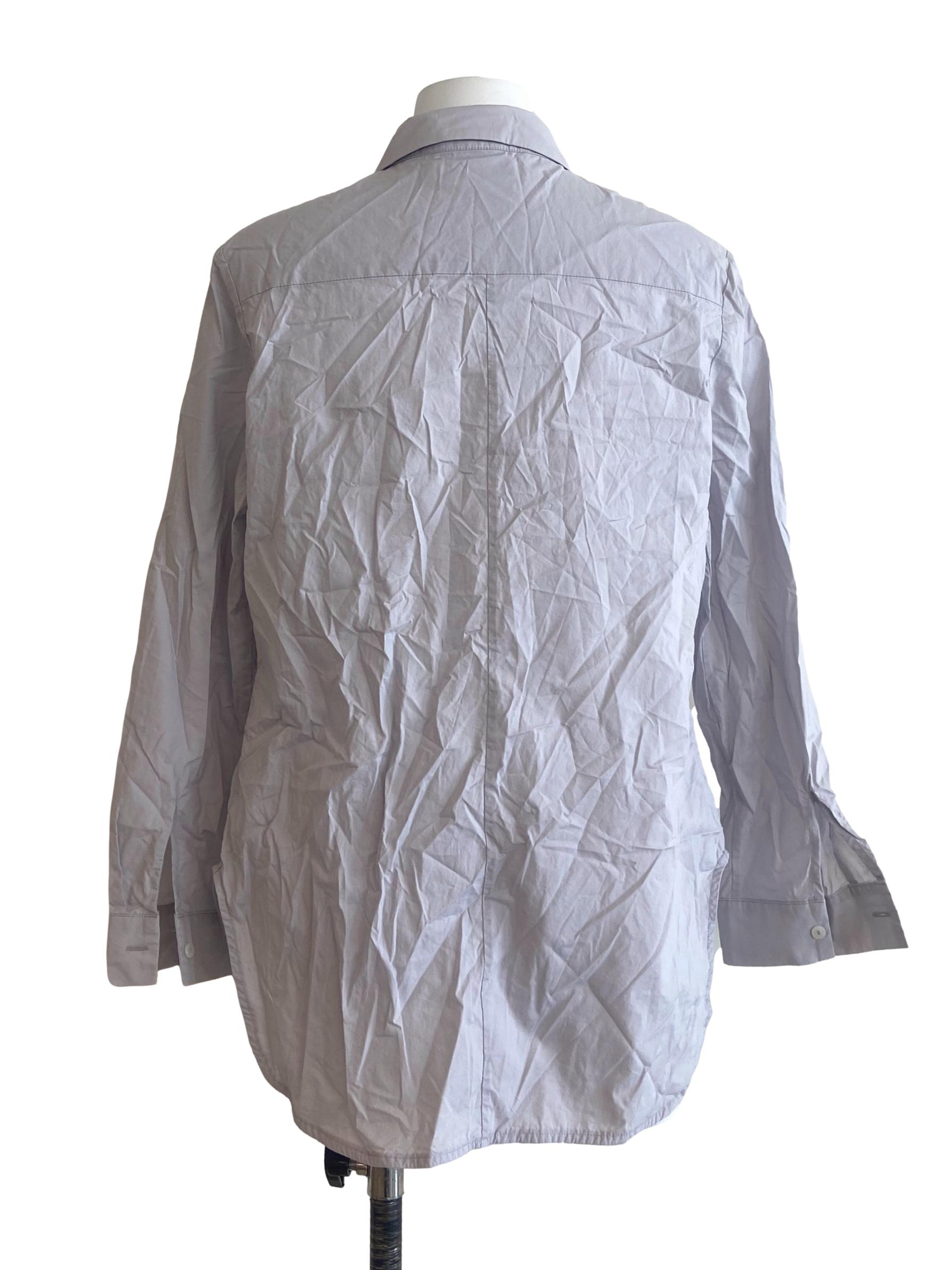 Cloud Grey Button Down Blouse LB