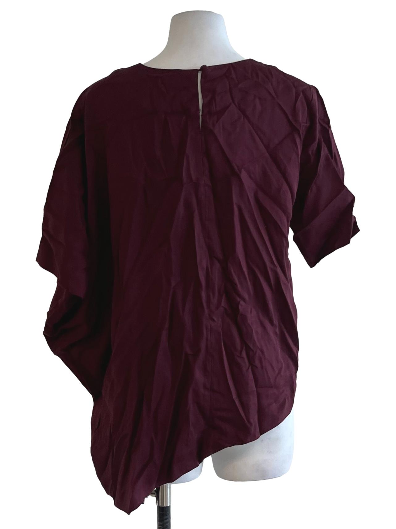 Sangria Jewel Neckline Blouse