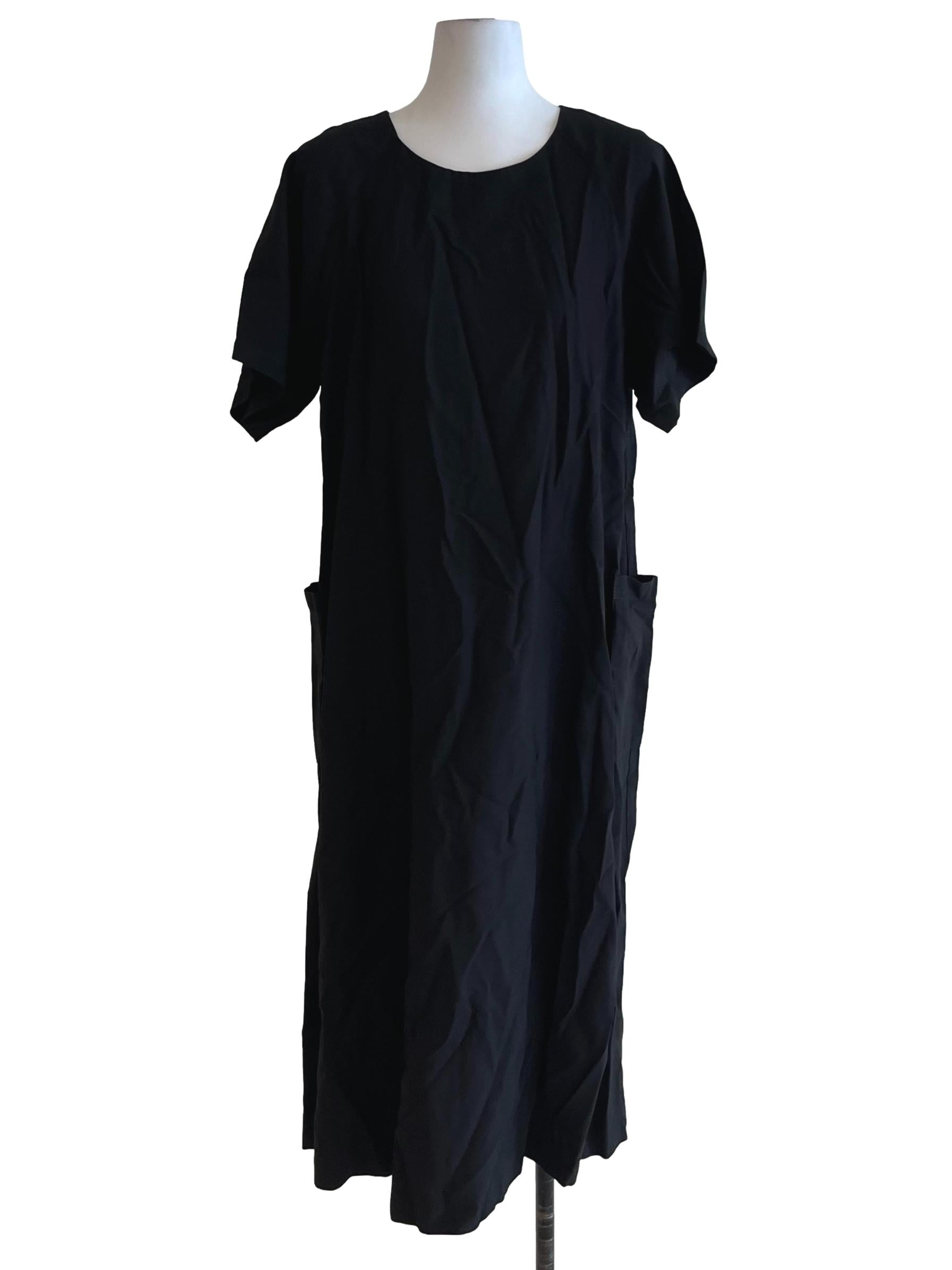 Black Jewel Neckline Trapezoid Dress