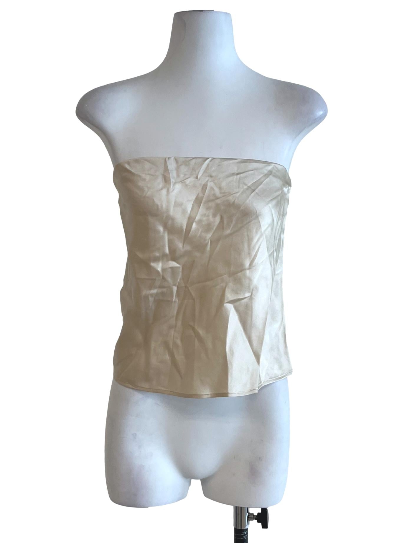 Almond Beige Spritz Silk Top