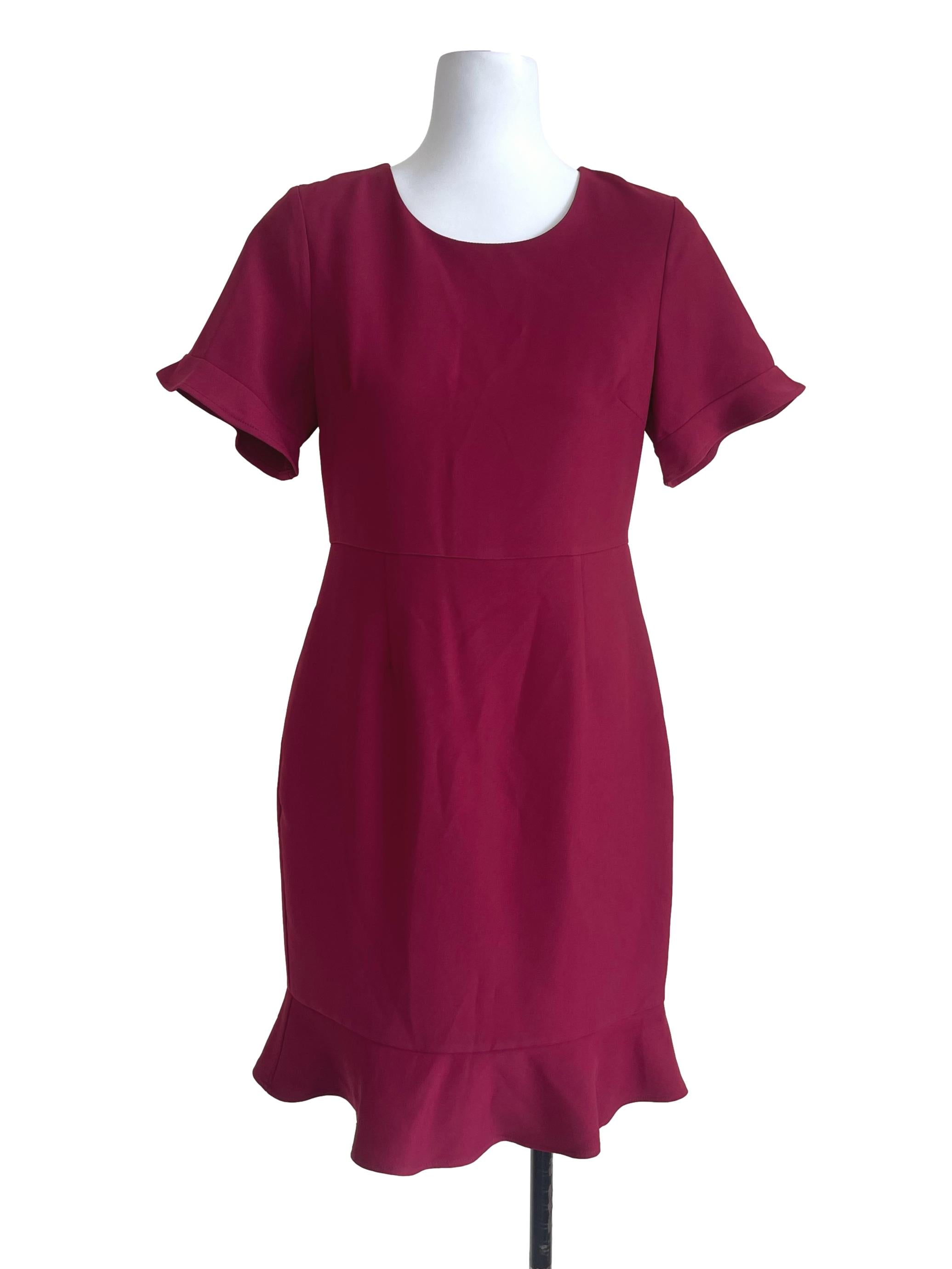 Maroon Ruffle Dress