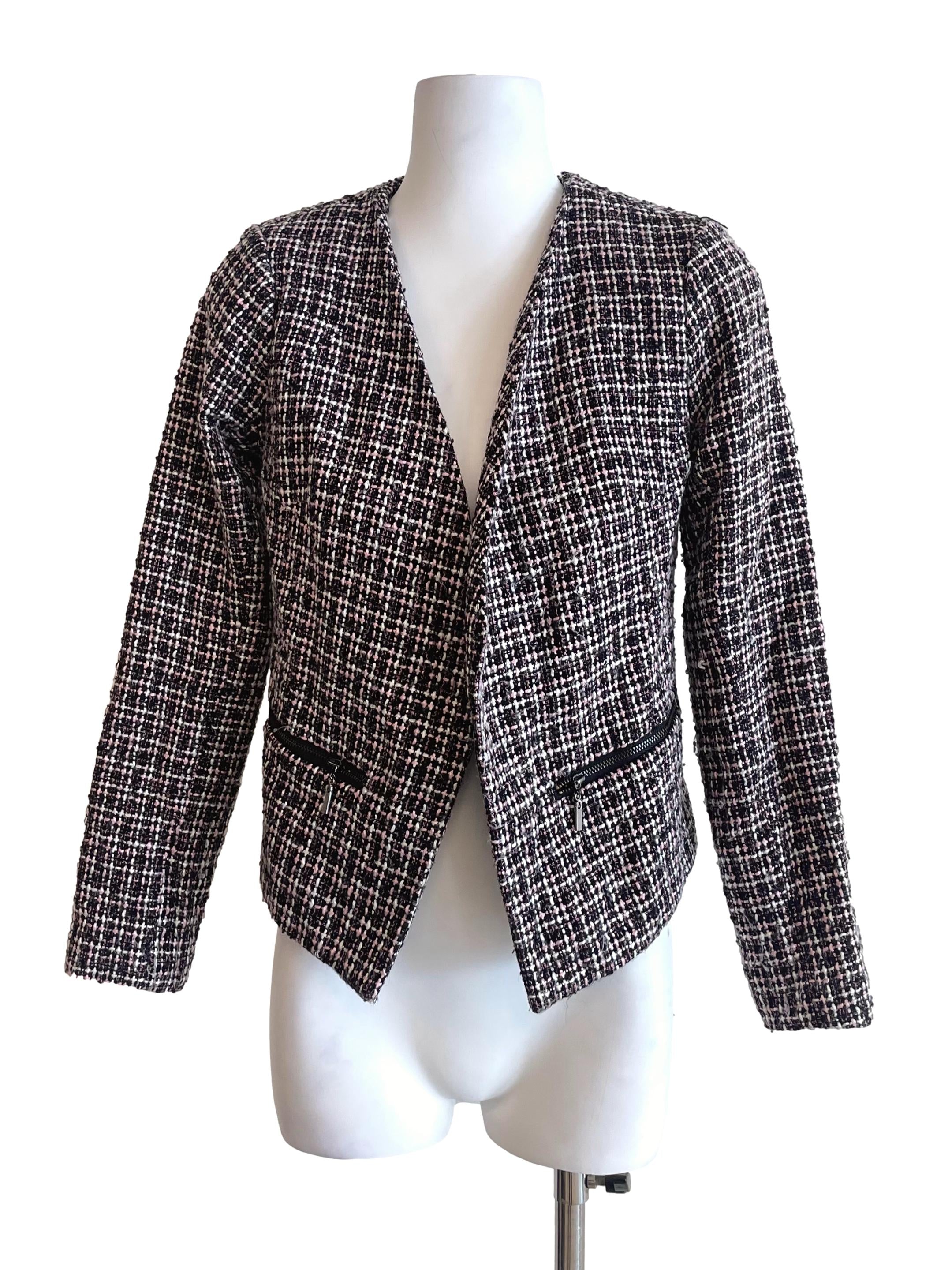 Black & Pink Tweed Jacket