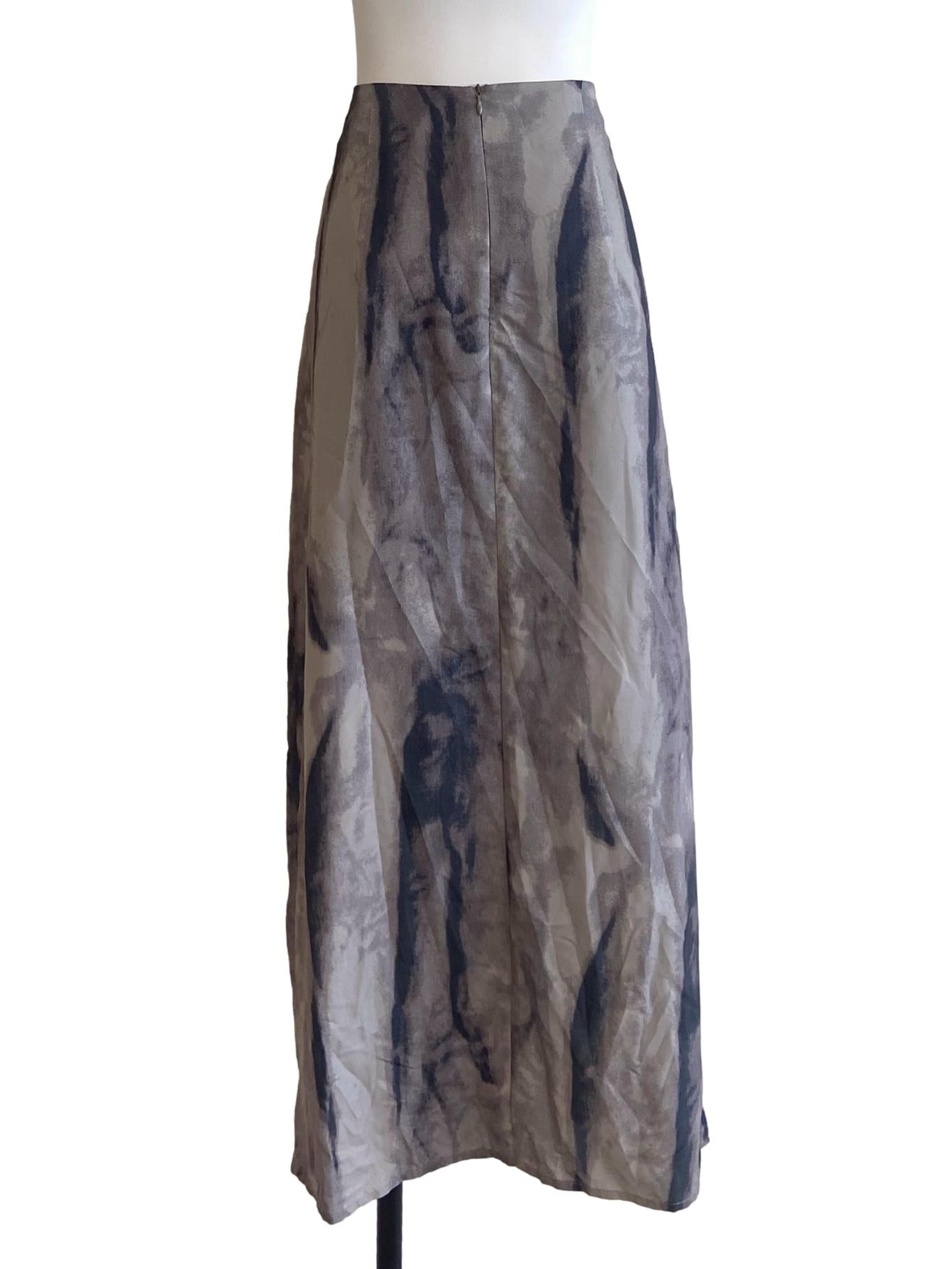 Grey & Black Slit Skirt TTR