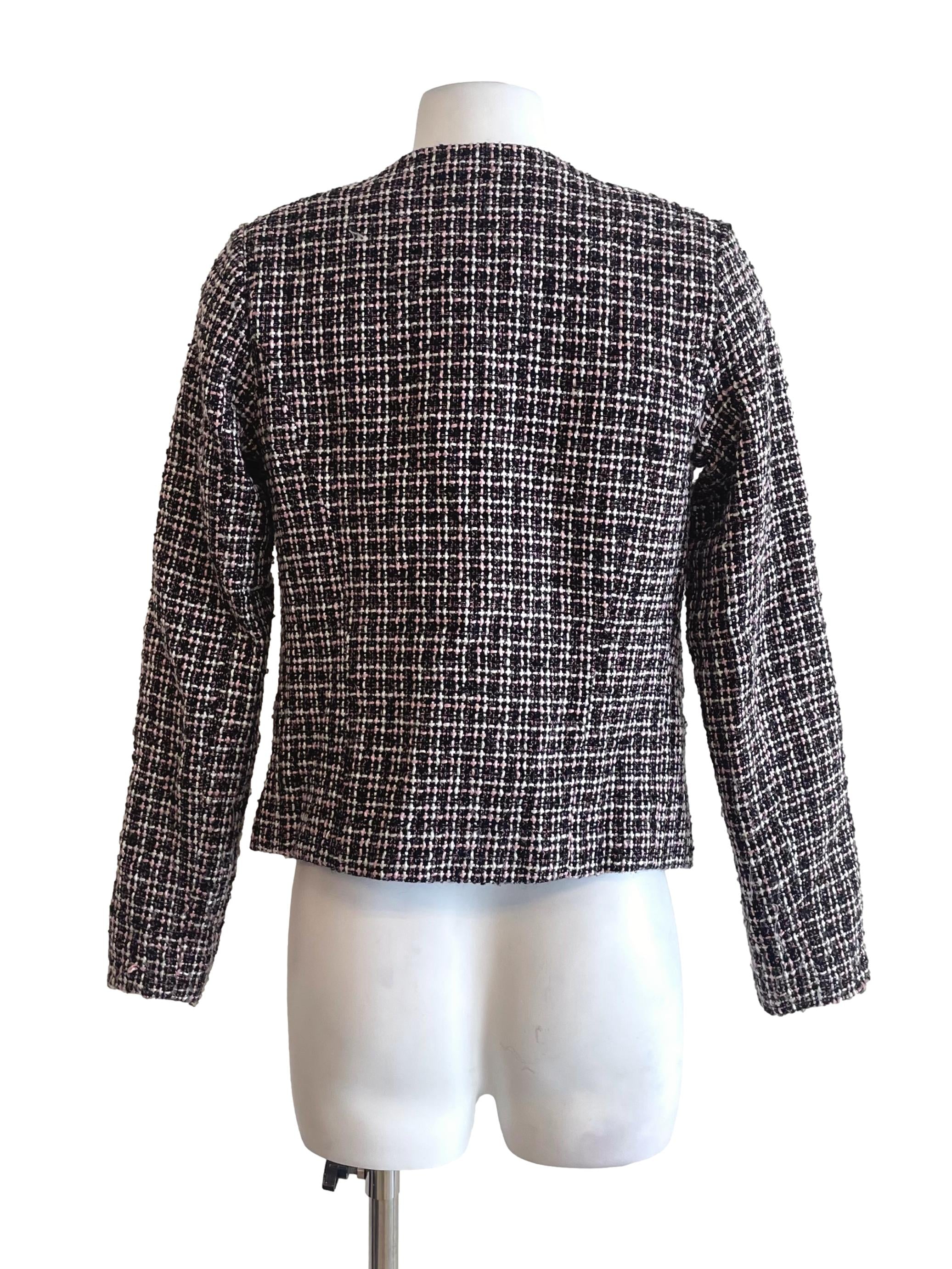 Black & Pink Tweed Jacket