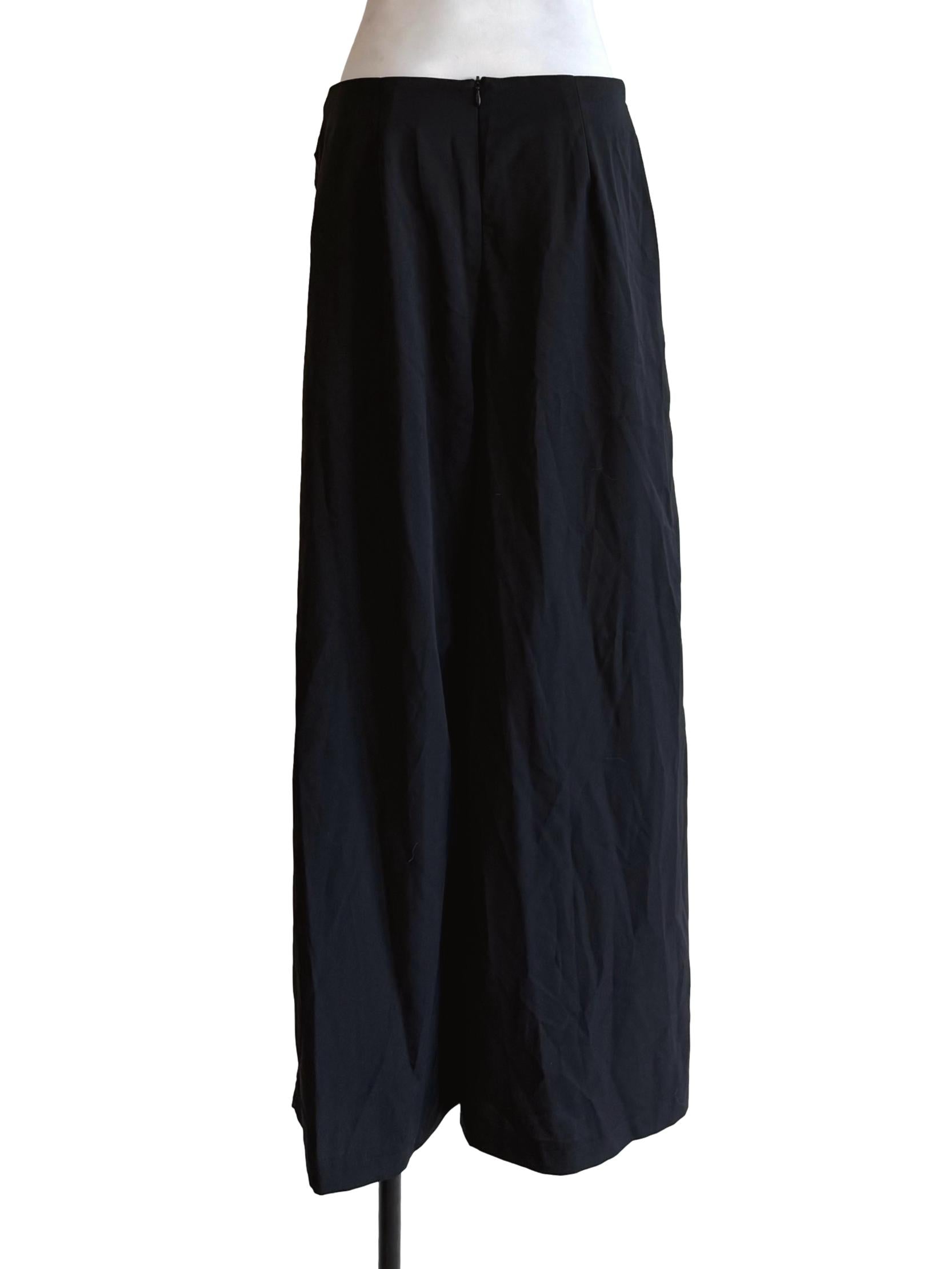 Charcoal Draped Wide Pants